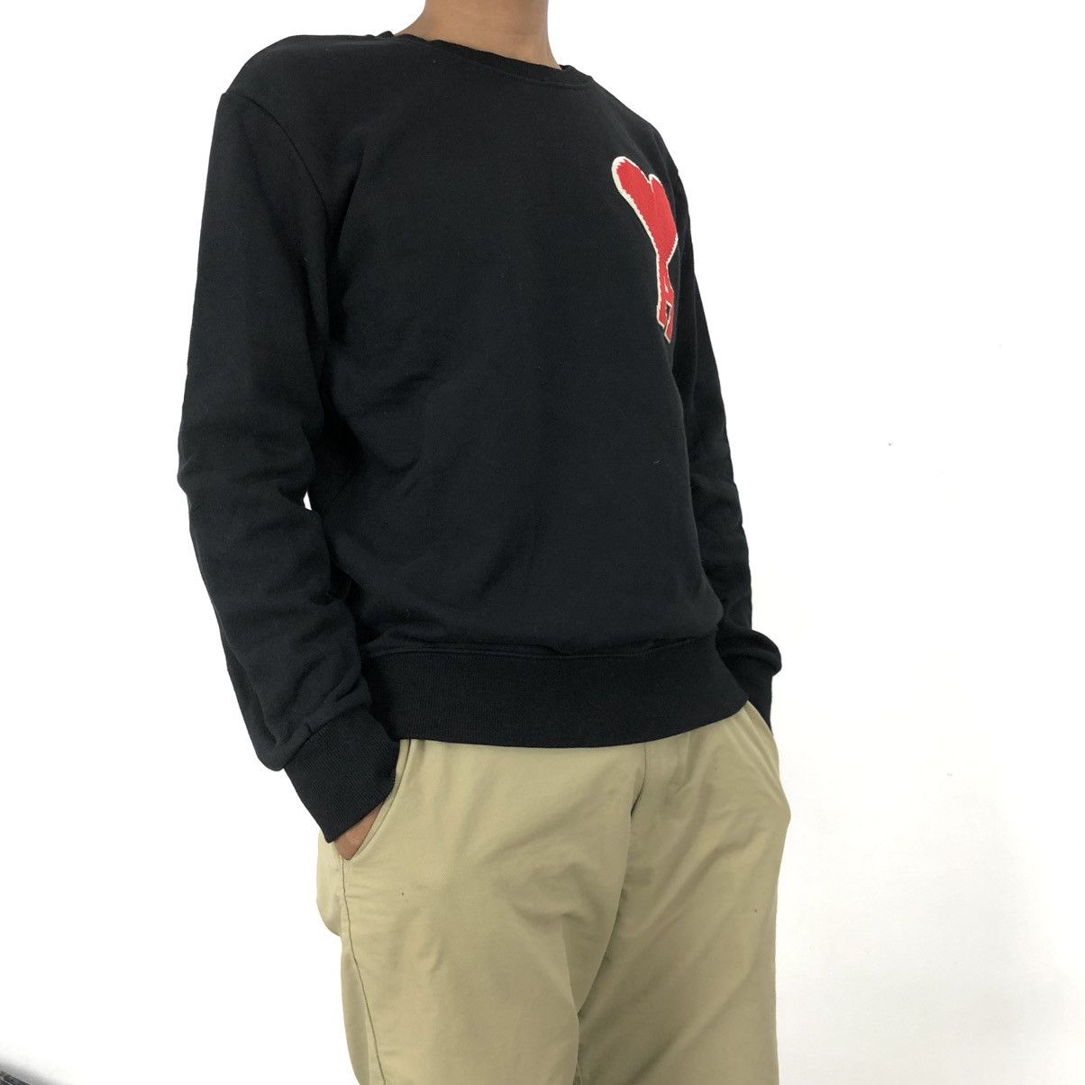 AMI Luxury Ami Alexandre Mattiussi Big Logo Black Sweatshirt Size US M / EU 48-50 / 2 - 3 Thumbnail