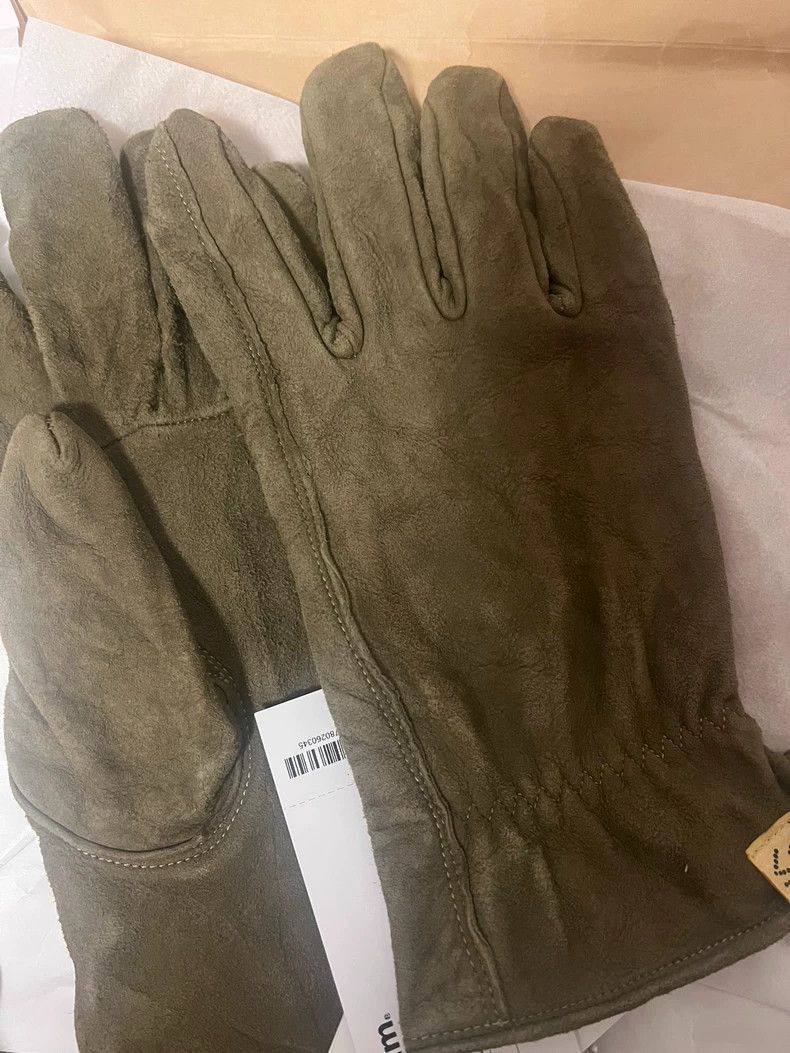 Visvim VisvimVISVIM Suede Gloves in Olive Green-2504 Size ONE SIZE - 2 Thumbnail