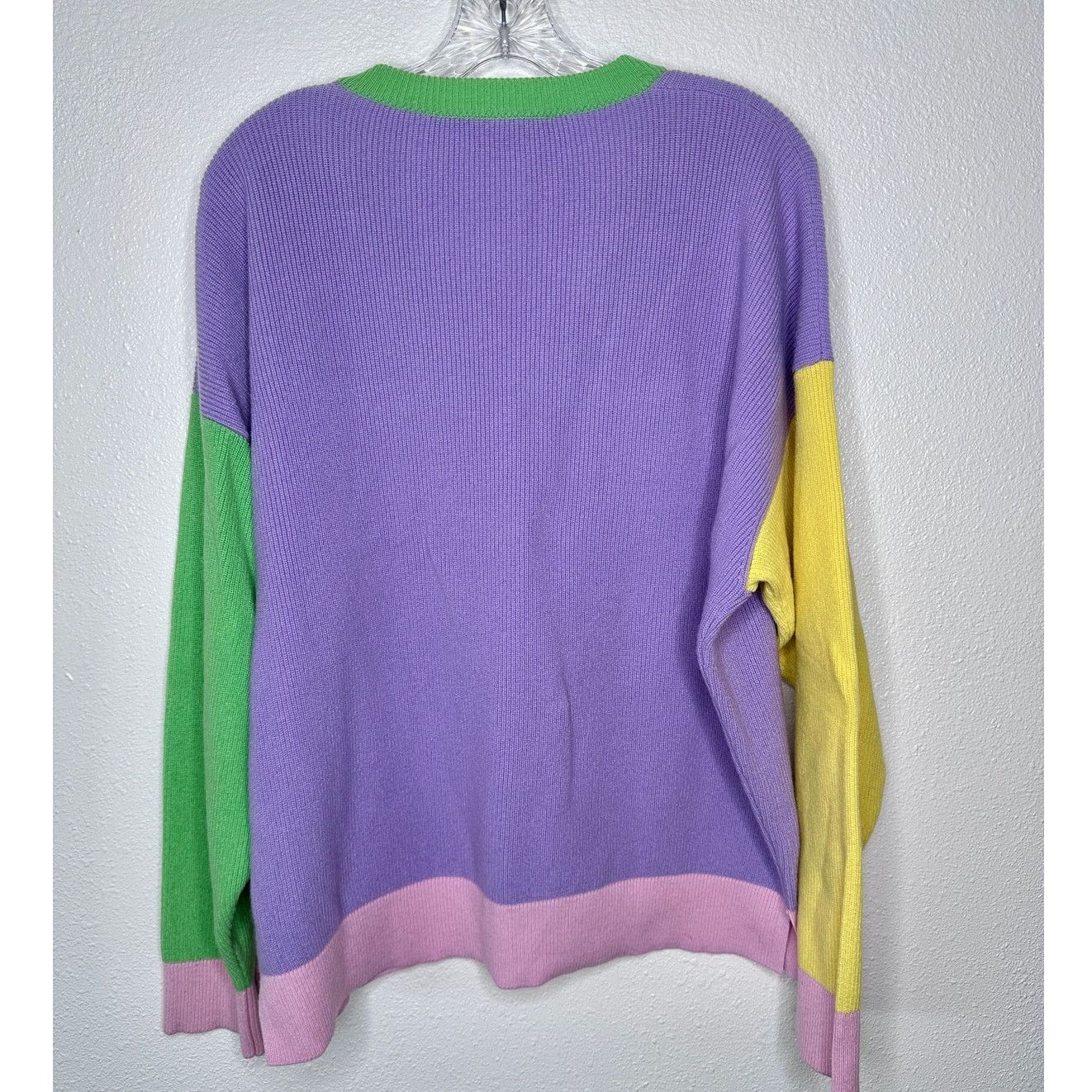 Versace Versace Colorblock Cashmere V-Neck Sweater Women’s S IT38 Size S / US 4 / IT 40 - 3 Thumbnail