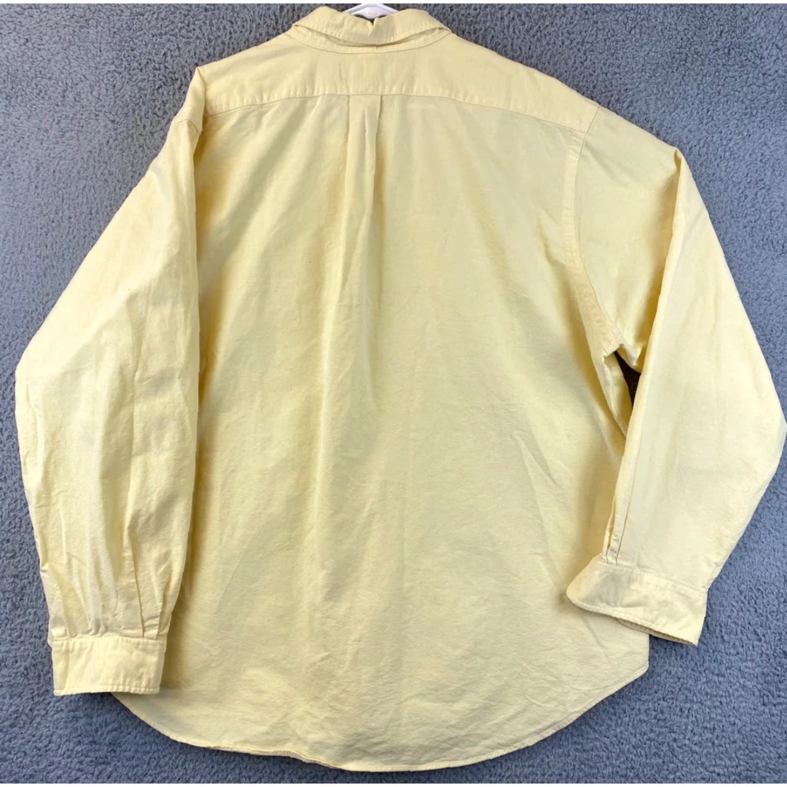 Ralph Lauren VINTAGE Lauren Ralph Lauren Dress Shirt Shirt Men 18 36/37 Long Sleeve Yellow Classic Fit 100% Cotton Mens 75-26 Size 48R - 6 Thumbnail