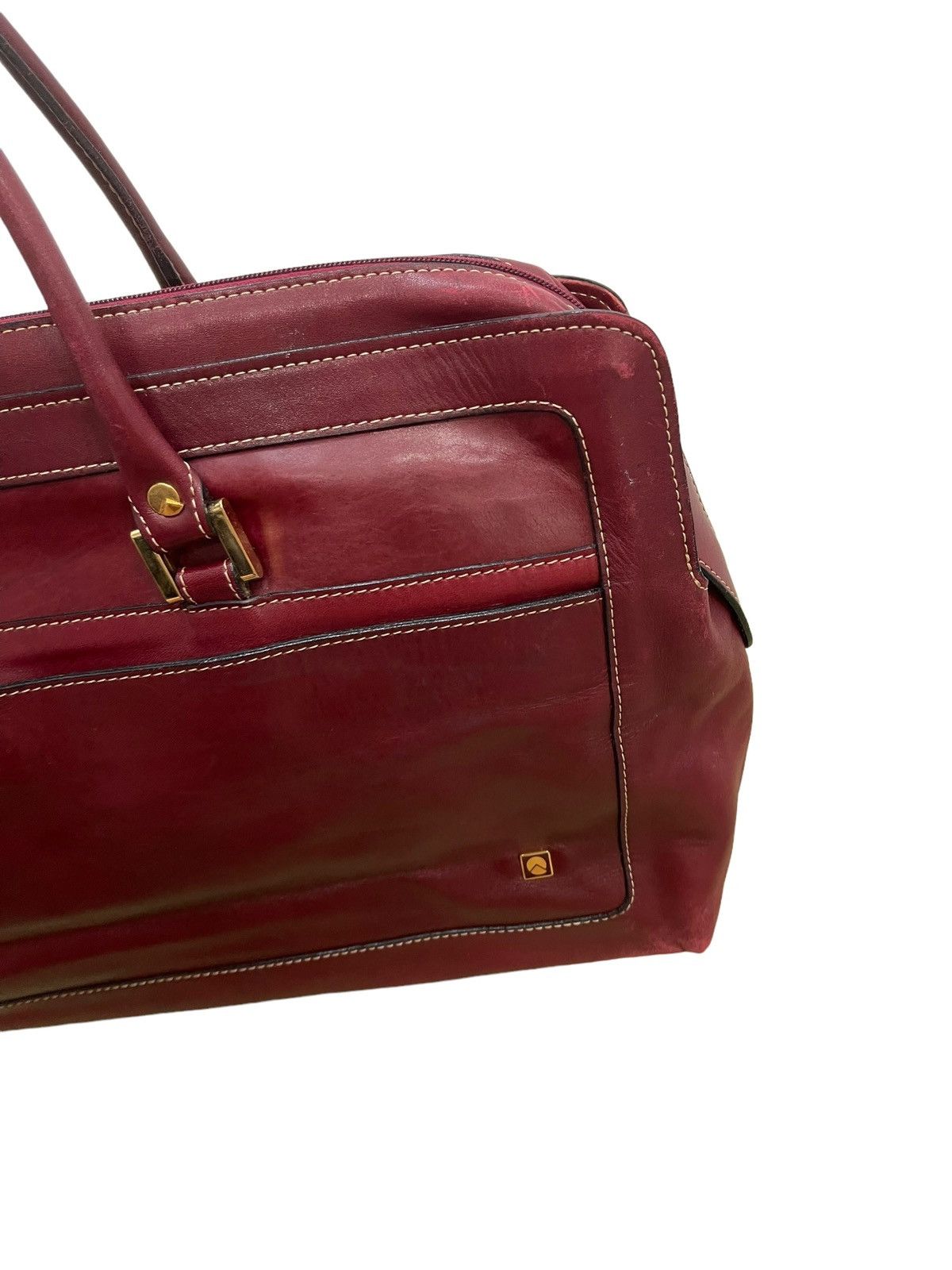 Vtg Full Leather Patina Duffel Bag Quarter Japan 1🟩