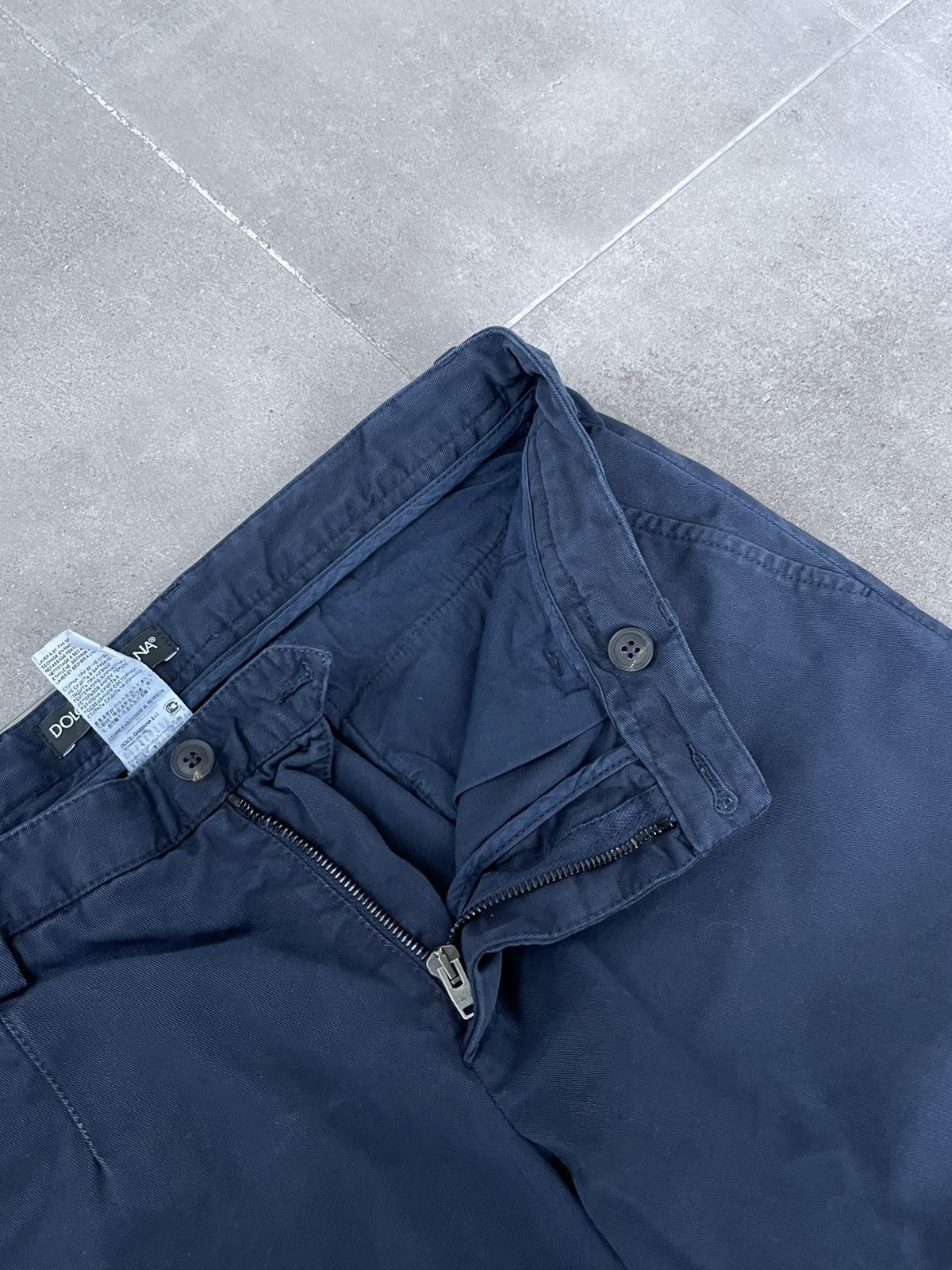 Dolce & Gabbana Dolce & Gabbana Washed Navy Chino Pants Size US 30 / EU 46 - 17 Thumbnail