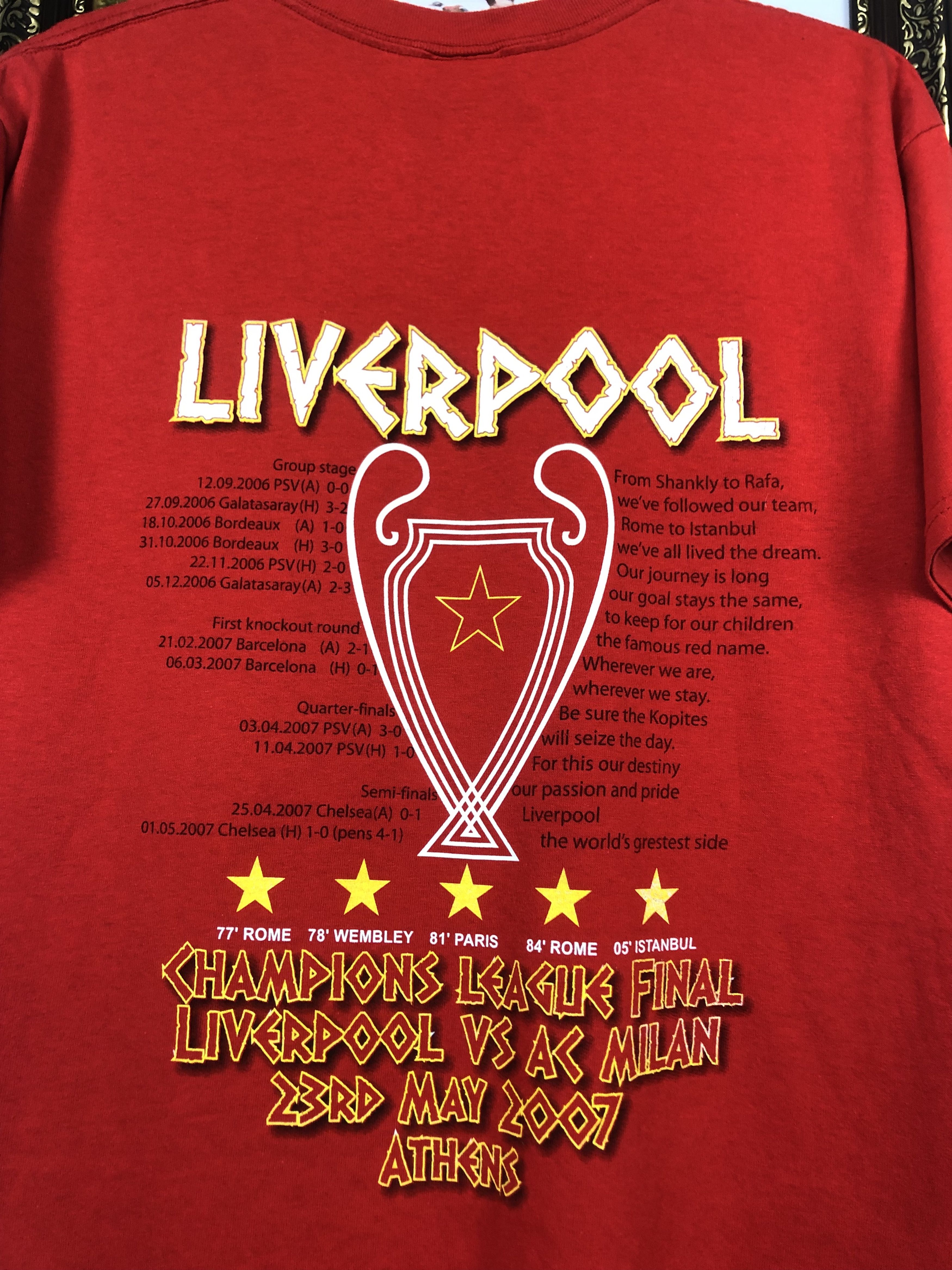 Vintage Vintage Liverpool Shirt Jersey Tee Rare Hype Size Champions Size US L / EU 52-54 / 3 - 10 Thumbnail