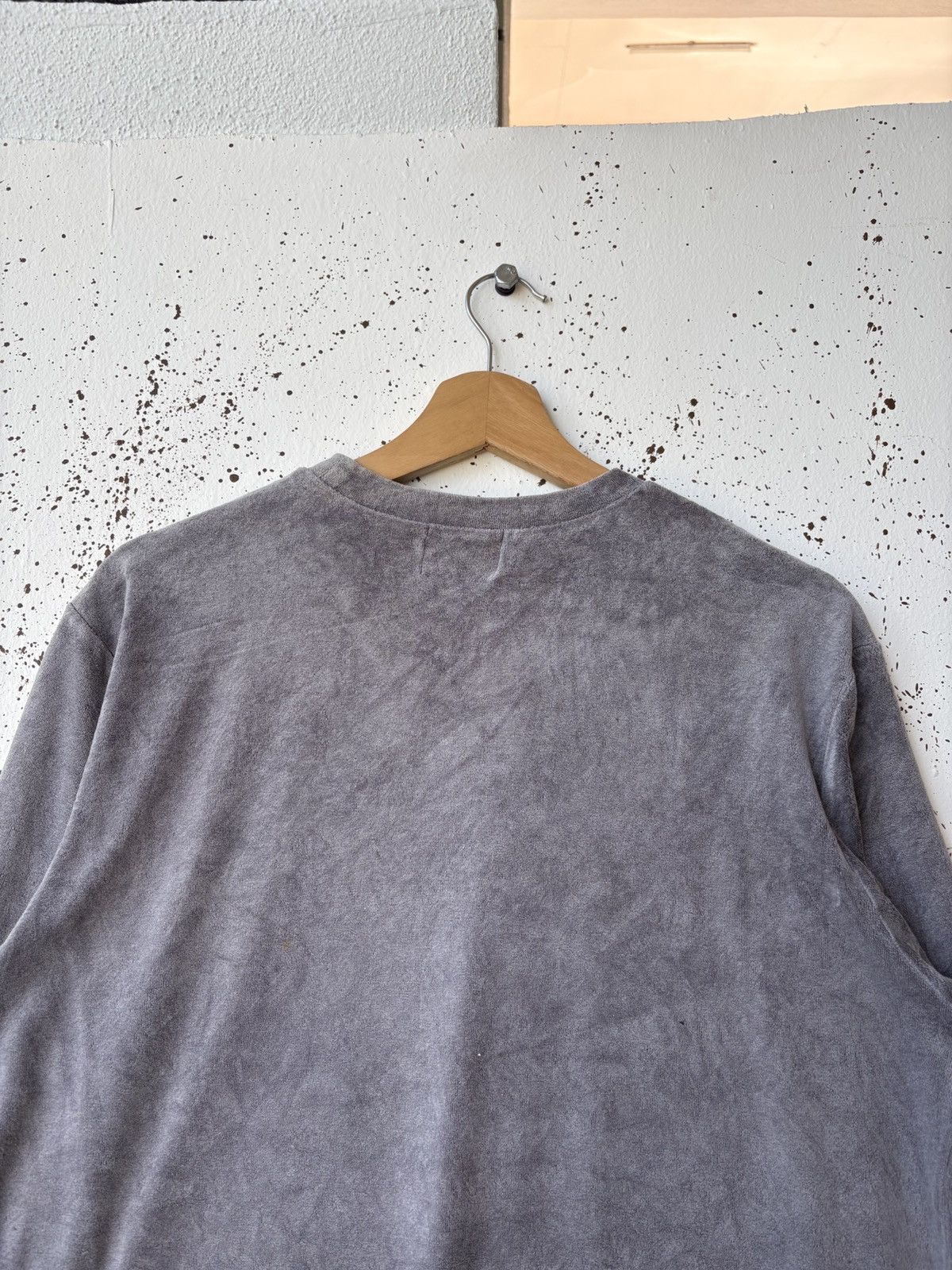 Yohji Yamamoto Rare‼️ Vintage 90s Yohji Yamamoto Velvet Crewneck Sweatshirt Size US L / EU 52-54 / 3 - 8 Thumbnail