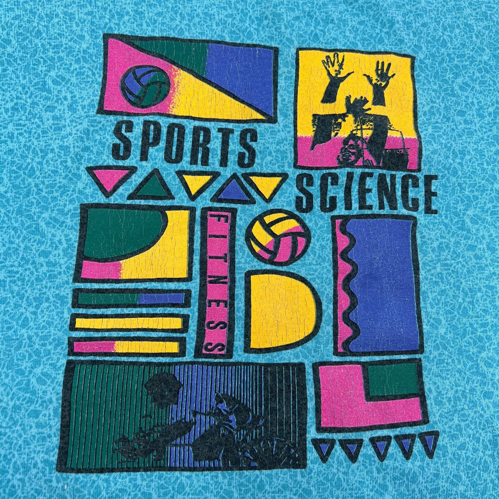 Vintage Vintage 90s Gitano Crop Graphic Tee Blue Sports Science Size L / US 10 / IT 46 - 7 Thumbnail