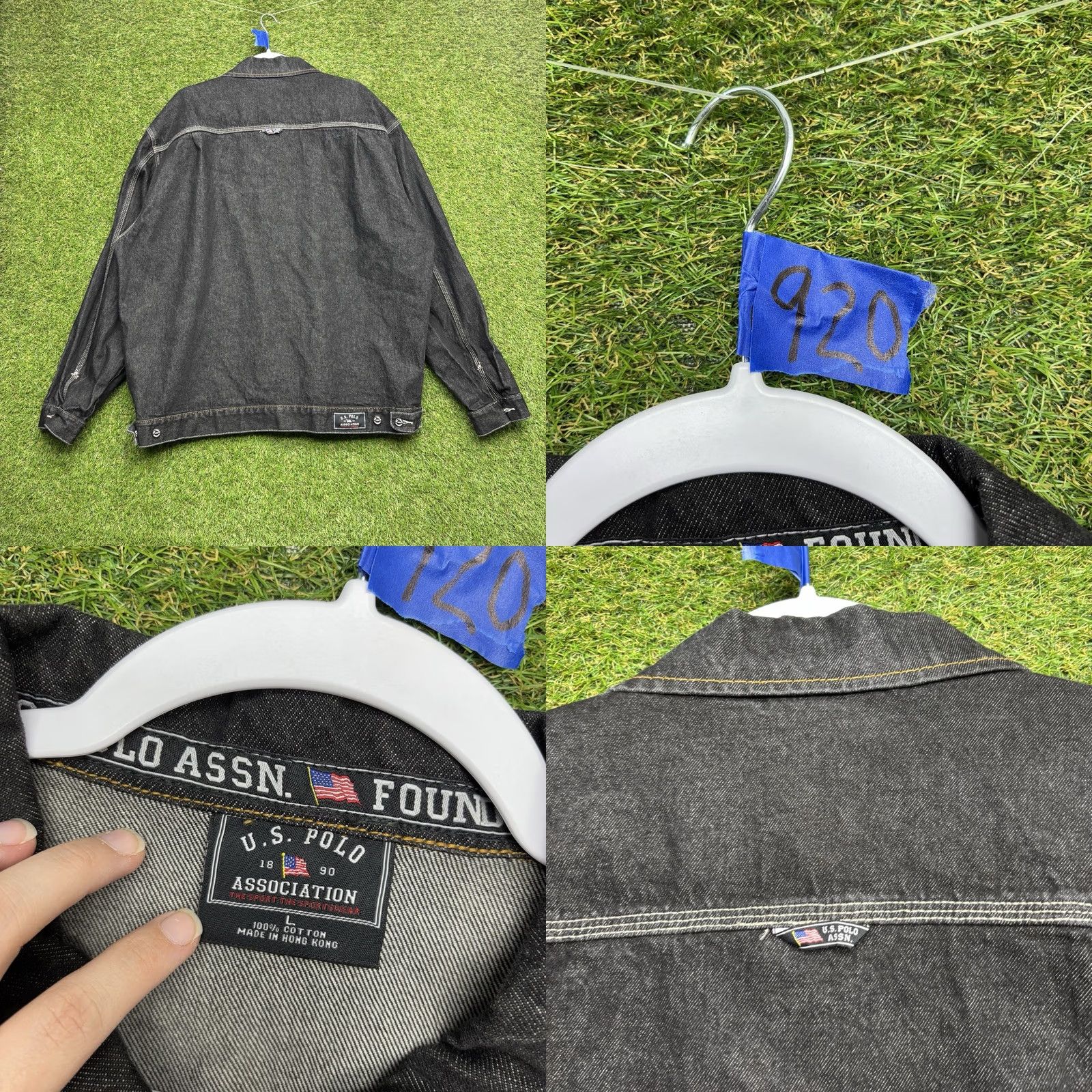 Vintage US Polo Assn. Jean Jacket Mens L Denim 90s Hip Hop Vintage Jacket Size US L / EU 52-54 / 3 - 8 Thumbnail
