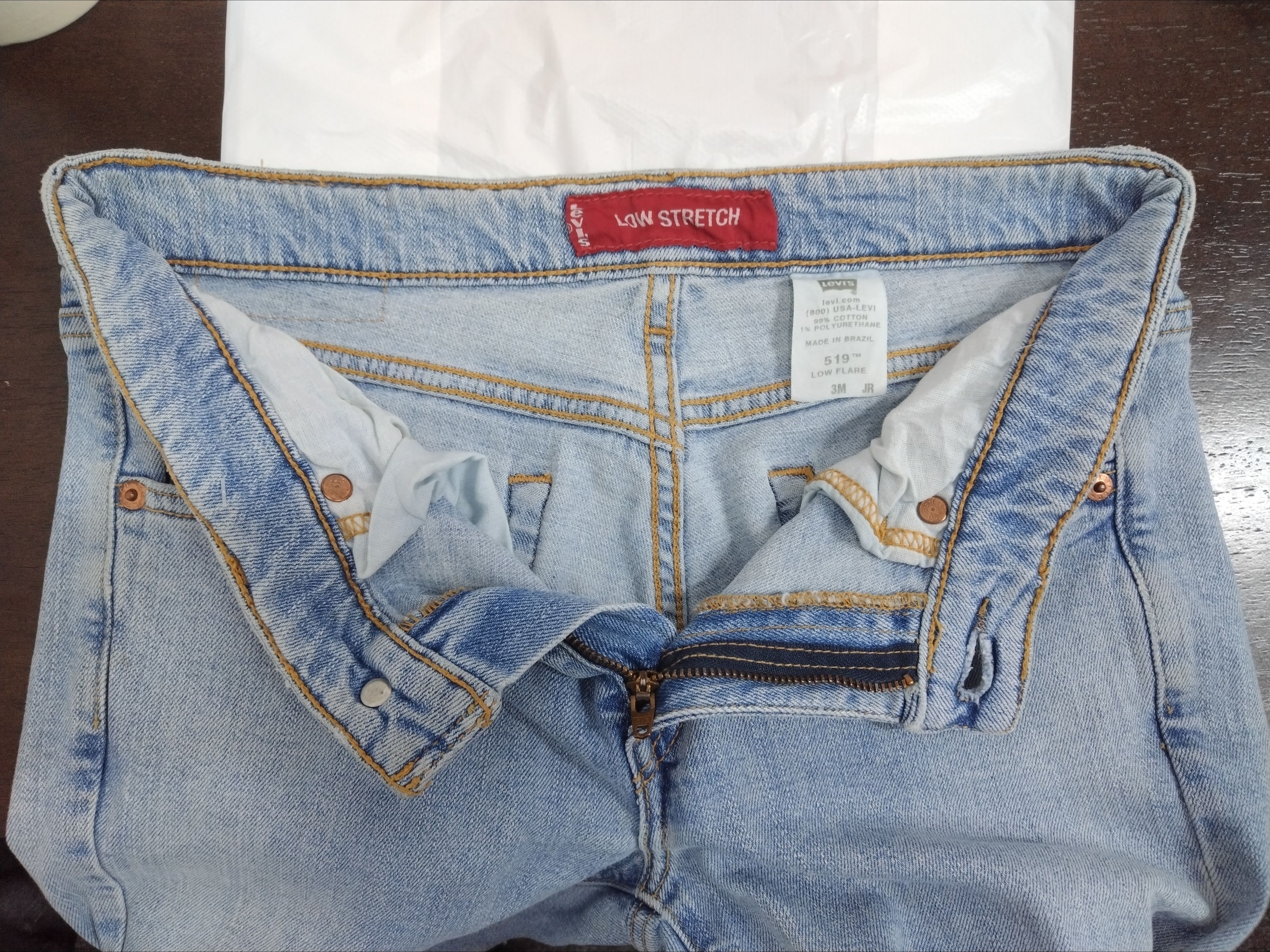 Levi's × Vintage NICE VTG LEVI'S 519 Zipper Low Stretch BOOT CUT Flare DESIGN Size 29" - 9 Thumbnail