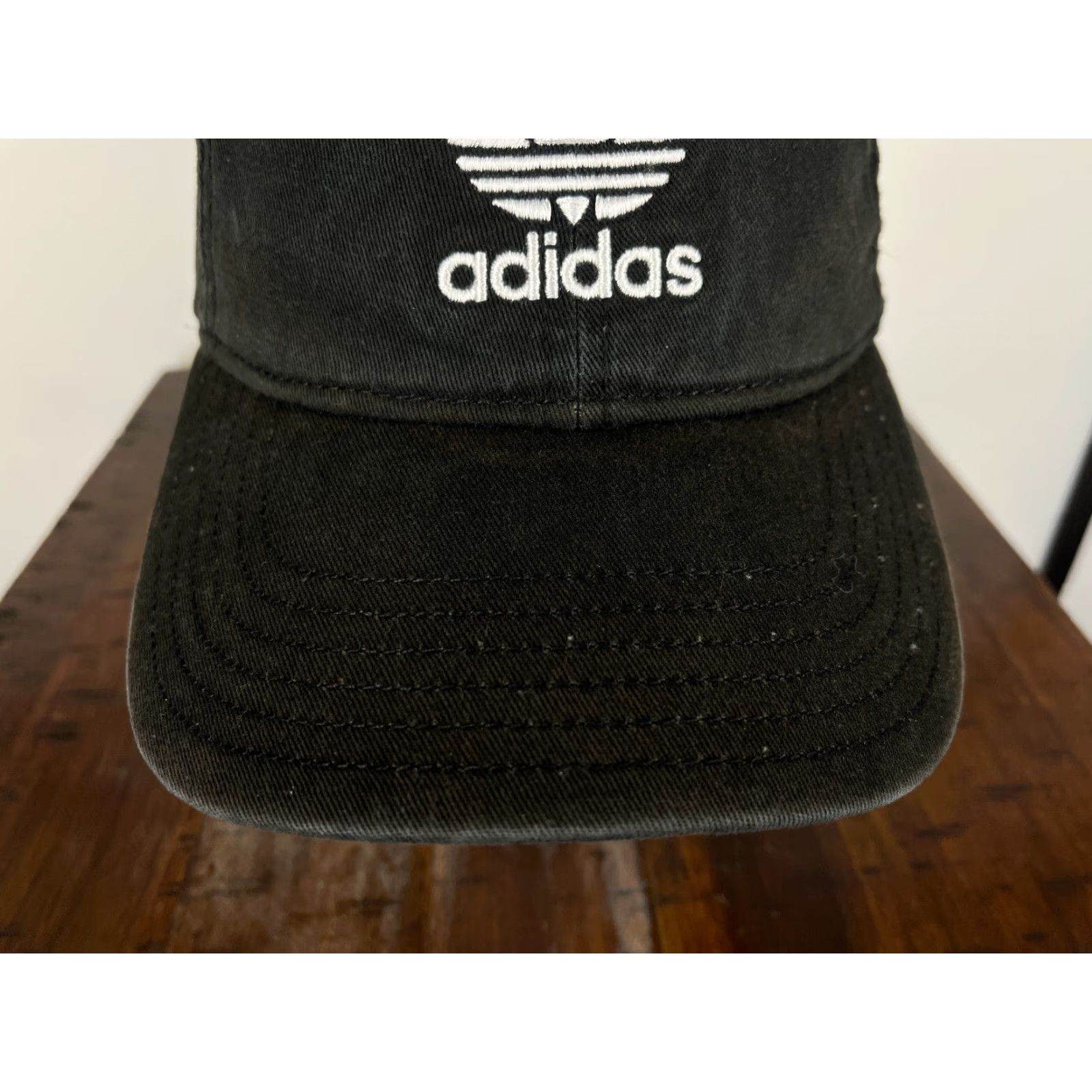 Adidas Adidas Hat Cap Strap Back Mens One Size Dark Gray Embroidered Cotton Golf Golfer Size ONE SIZE - 3 Thumbnail