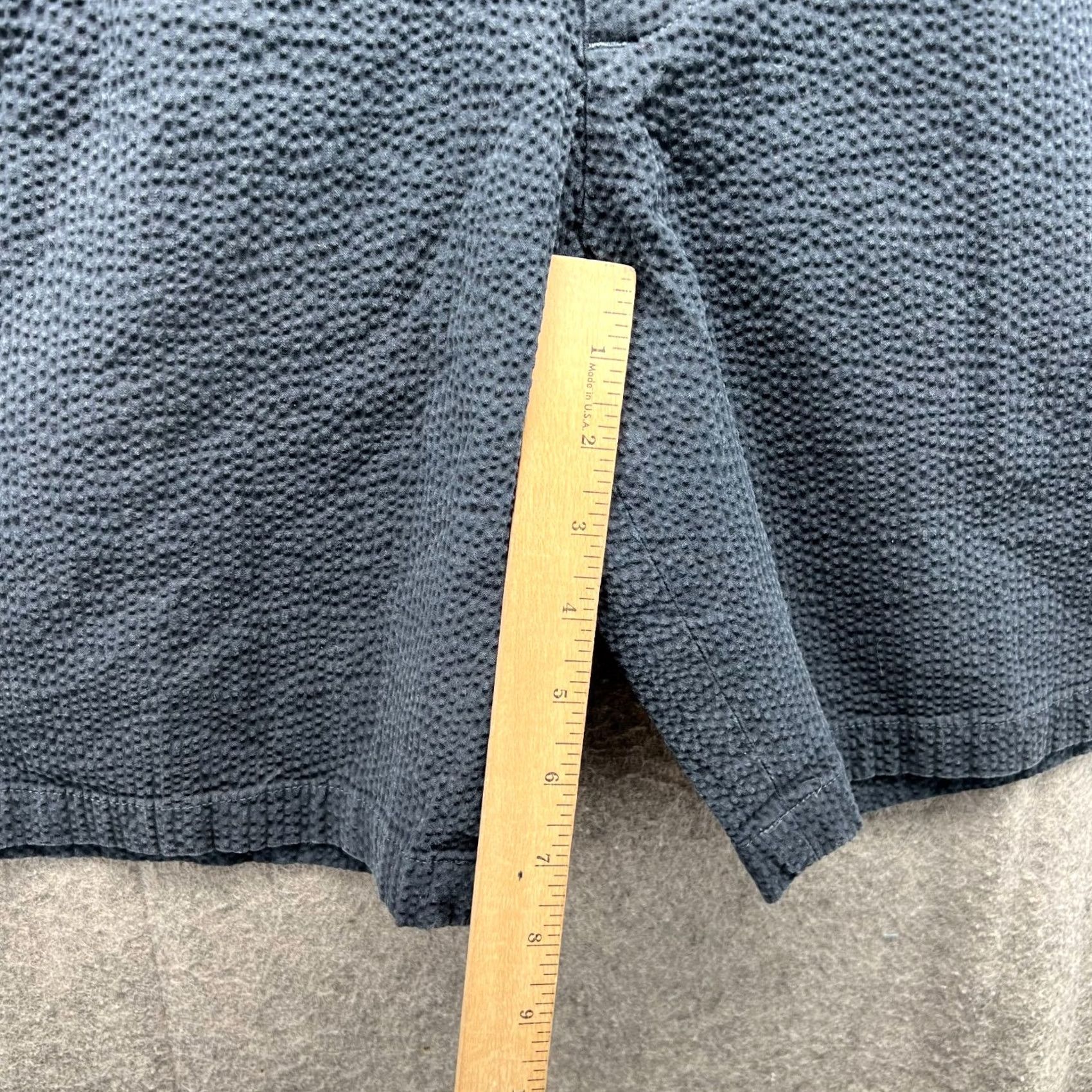 Club Monaco Club Monaco Shorts Mens 31 Blue Chino Flat Maddox Textured Weave Pattern Size US 31 - 7 Thumbnail