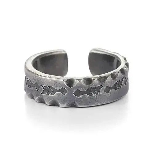 Ring Of Fire Retro Mysterious Lines Pattern Unisex Rings Open Size Size ONE SIZE - 3 Thumbnail