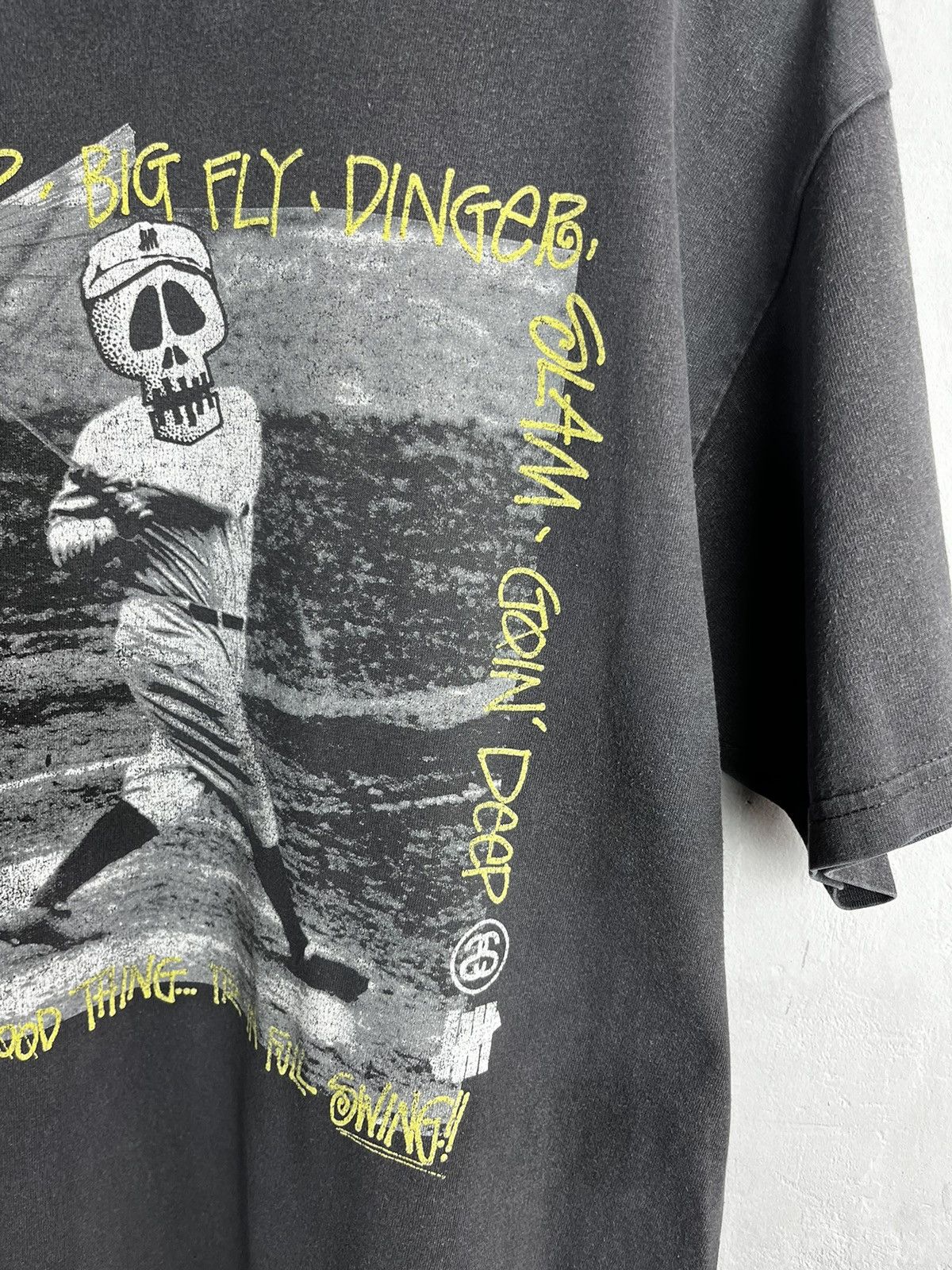 Stussy × Vintage Rare Vintage Stussy Skull Tshirt DISTRESSED Size US L / EU 52-54 / 3 - 5 Thumbnail