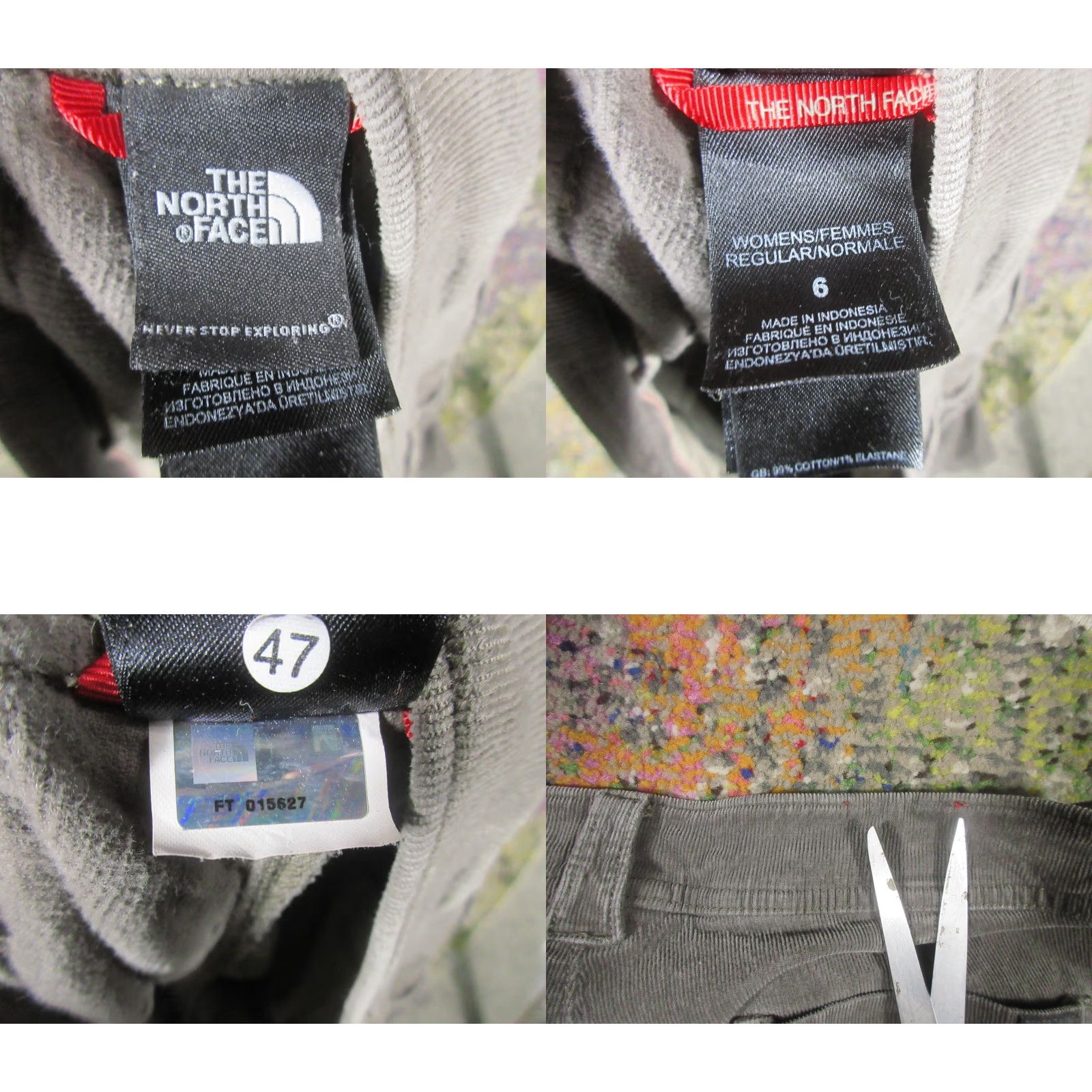 The North Face The North Face Pants Corduroy Women’s 8 Gray Low Rise Hiking Stretch 30x30 Size 30" / US 8 / IT 44 - 8 Thumbnail