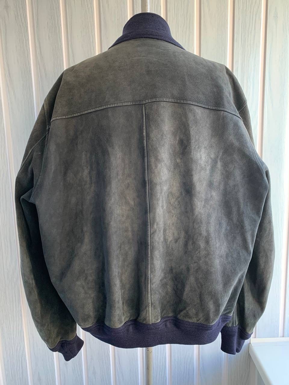 Valstar × Vintage Vintage Valstar Milano Navy Suede Leather Bomber Jacket Size US M / EU 48-50 / 2 - 8 Thumbnail