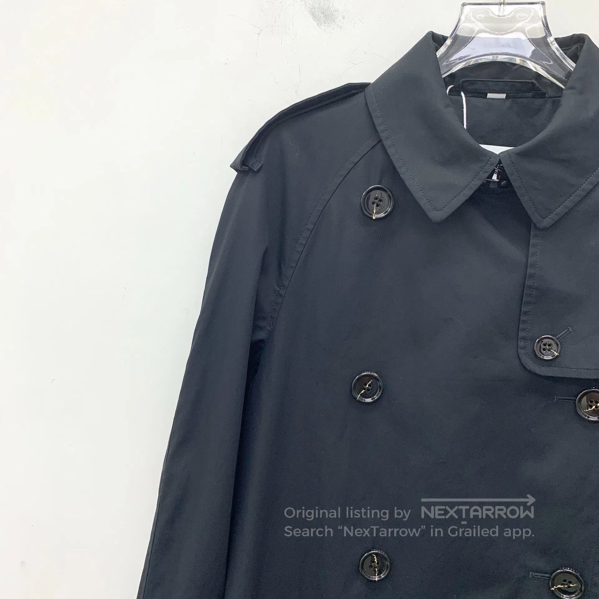 Burberry Burberry Black cotton collar double-breasted long-sleeve t Size US M / EU 48-50 / 2 - 3 Thumbnail