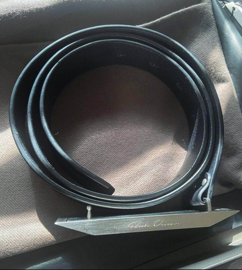 Rick Owens Rick Owens FW24 Porterville Beveled Belt (Black) Size ONE SIZE - 1 Thumbnail