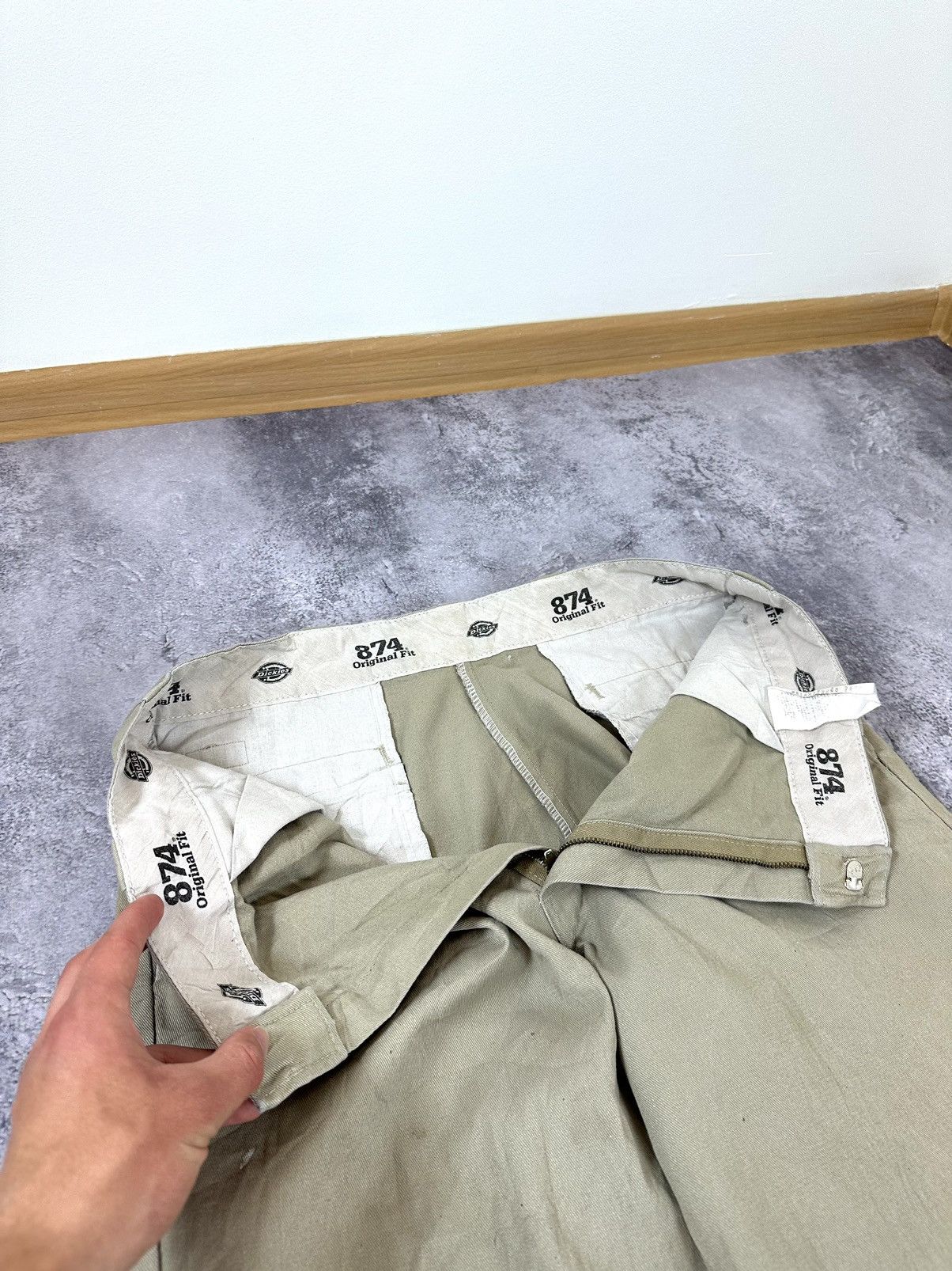 Dickies Vintage Dickies 874 Faded Beige Y2K Work Opium Skater Pants Size US 36 / EU 52 - 15 Thumbnail