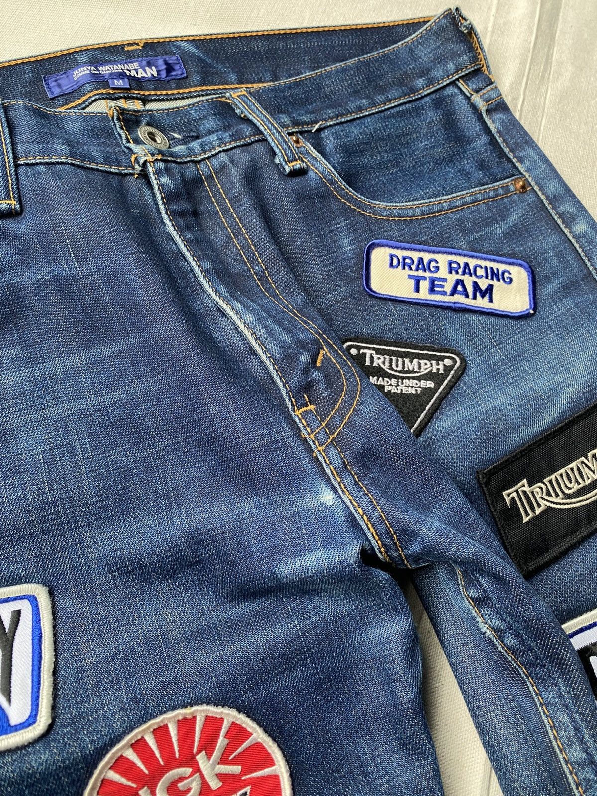 Junya Watanabe Junya Watanabe AD2002 Motorcycle Patch Denim Size US 31 - 5 Thumbnail
