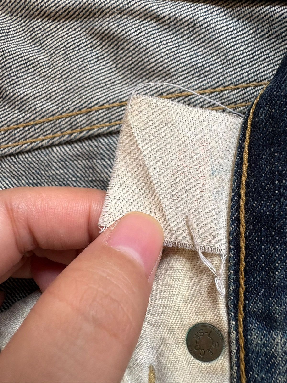 Levi's Vintage 80s Levis 503B Big E Selvedge Ripped Baggy Jeans Size US 30 / EU 46 - 10 Thumbnail