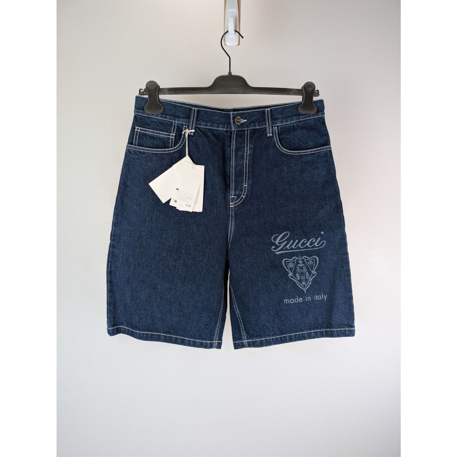 Gucci o1rshd1 Denim Shorts in Blue Size US 34 / EU 50 - 1 Thumbnail