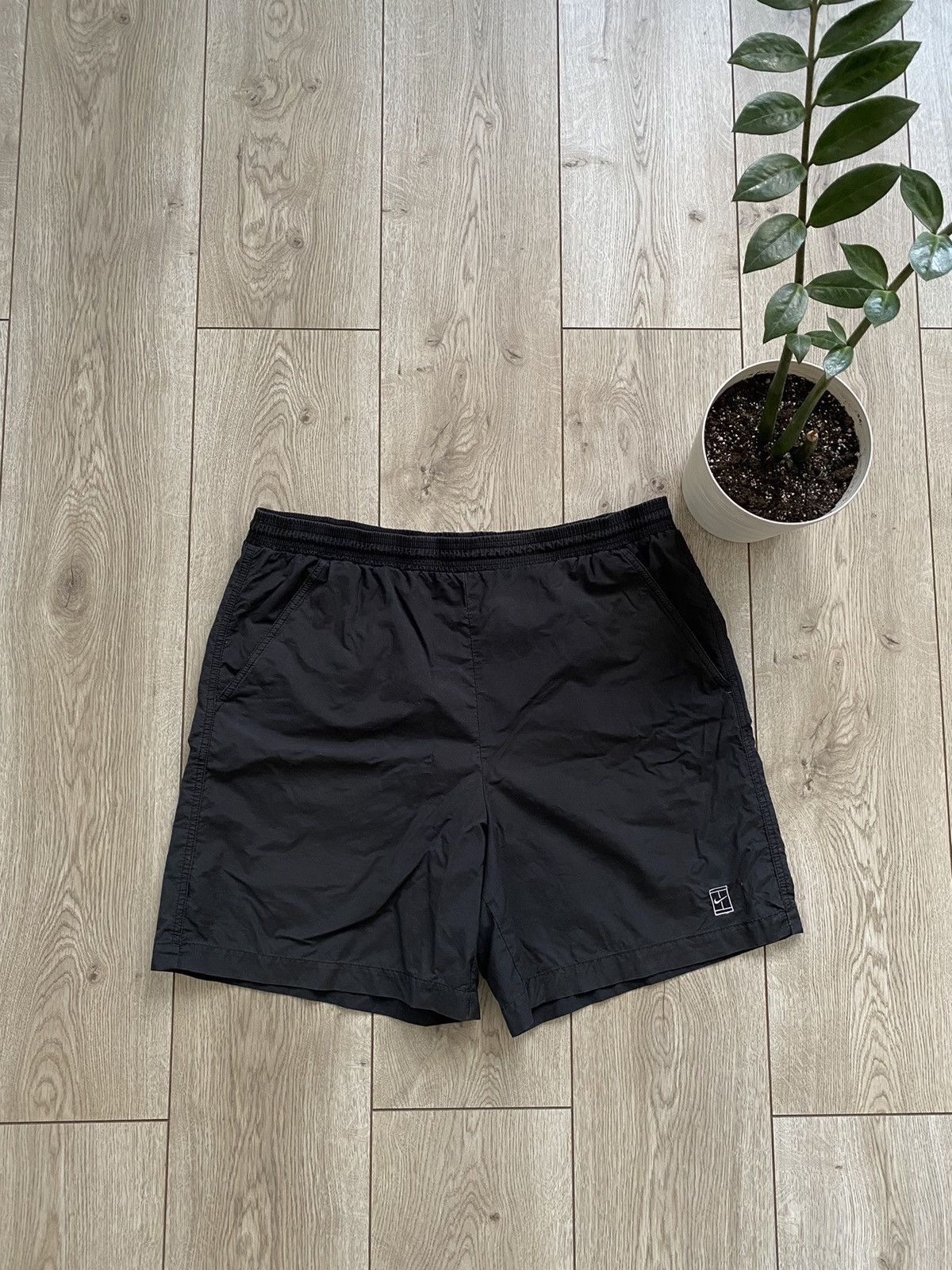 Pre-owned Nike X Vintage Nylon Nike Court Shorts 90's Size M In Black