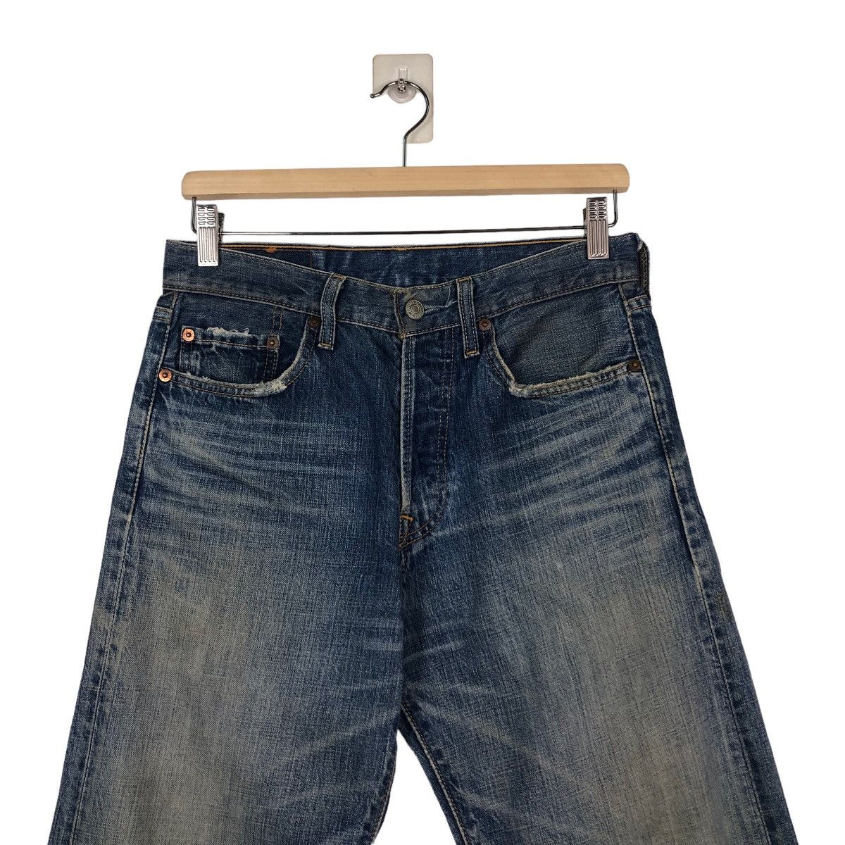 Levi's 🔥Vintage Levi’s 501 Butterfly Button Denim Jeans Size US 28 / EU 44 - 3 Thumbnail