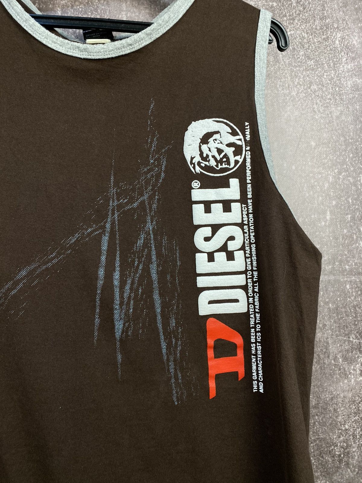 Diesel × Vintage CRAZY Y2K VINTAGE DIESEL BIG LOGO TANK TOP RARE Size US L / EU 52-54 / 3 - 3 Thumbnail