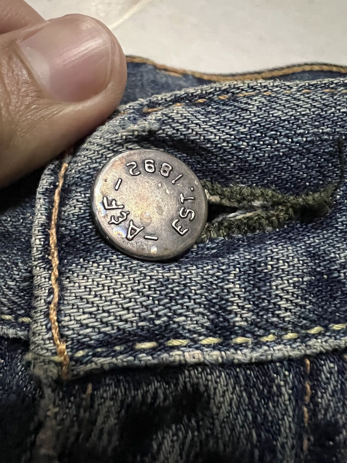 Japanese Brand 💥Flare💥Vintage Abercrombie & Fitch Distress Ripped Jean Size US 32 / EU 48 - 10 Thumbnail