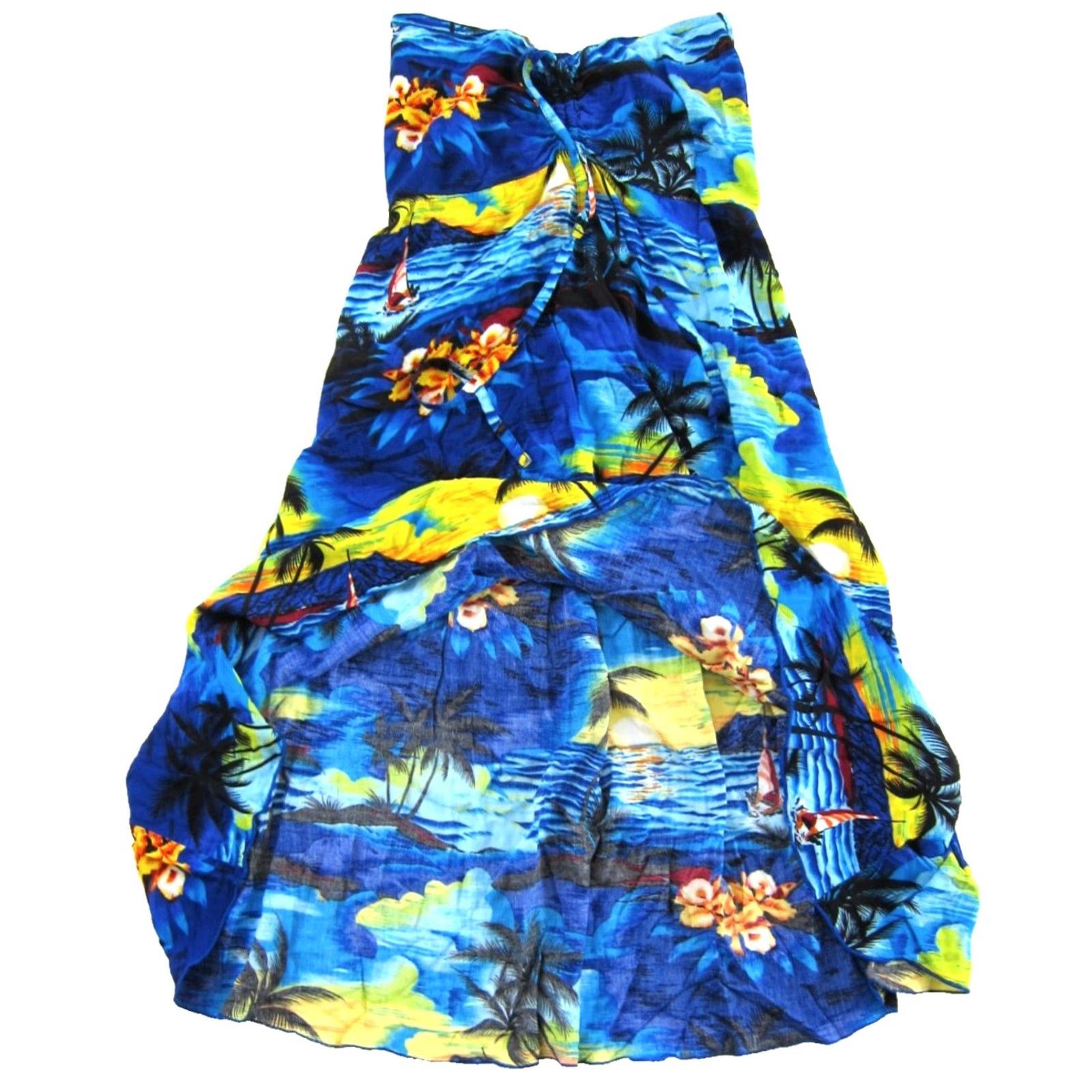 Vintage Sunny Island Hawaii Floral Strapless Short Sun Dress M Size 32" / US 10 / IT 46 - 5 Thumbnail
