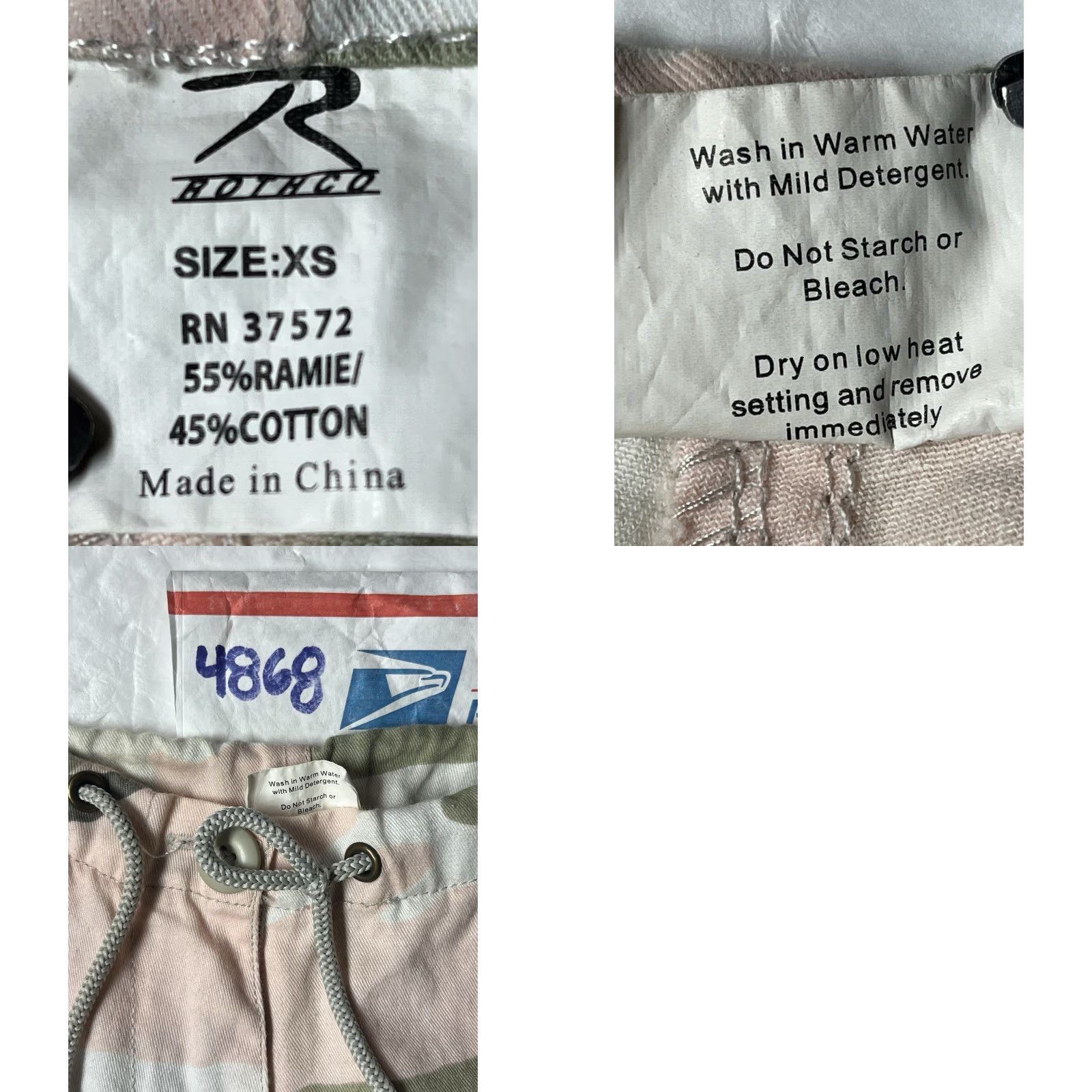 Rothco Rothco Pants Cargo Women XS Multicolor Light Green Pastel Pink Camo Cargo Pants Women XS Size 26" / US 2 / IT 38 - 8 Thumbnail