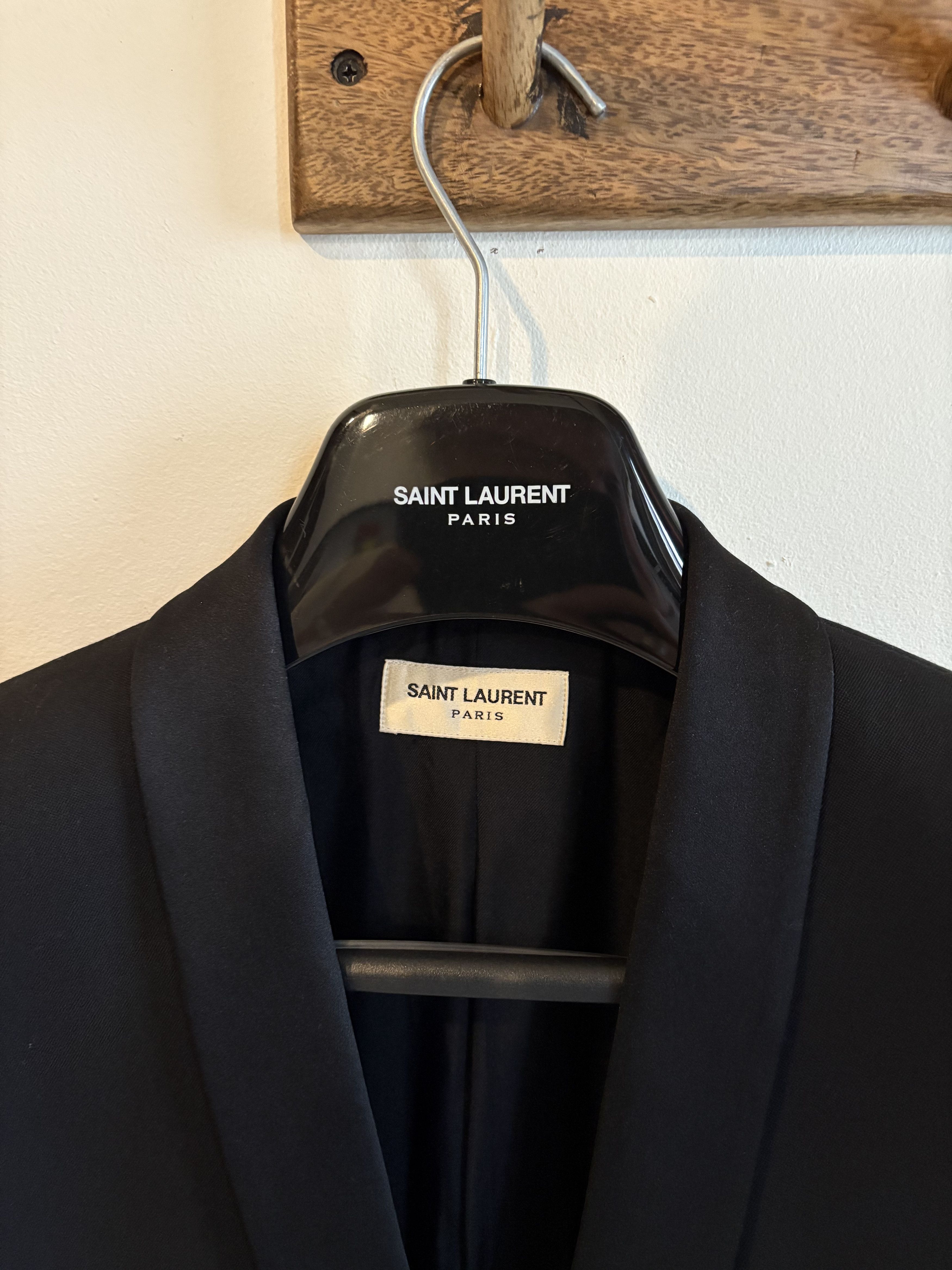 Saint Laurent Paris Saint Laurent Hedi Slimane 2 Piece Tuxedo Suit Size 50R - 6 Thumbnail