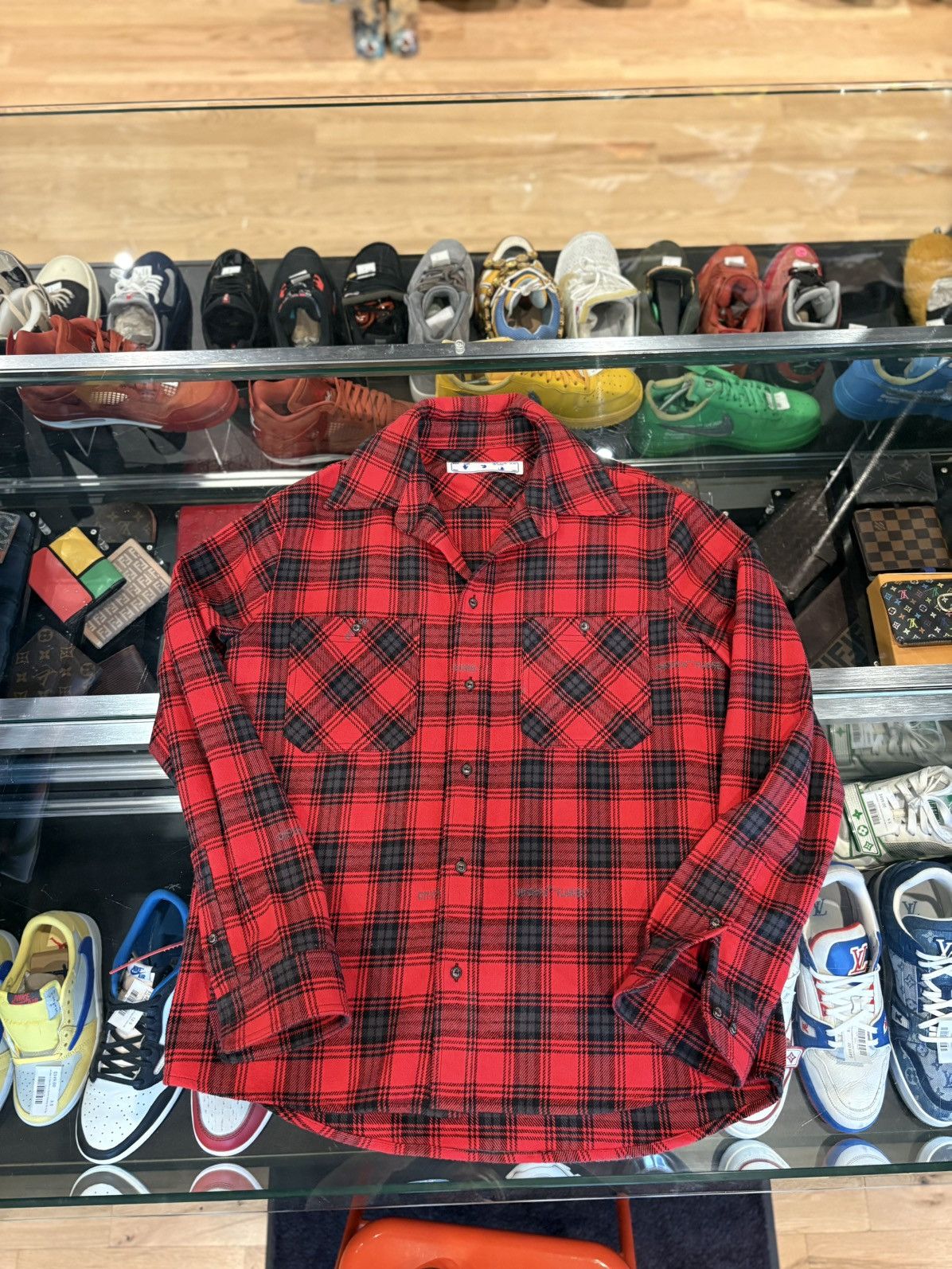 Off-White Off-White Flannel Red Size Medium Size US M / EU 48-50 / 2 - 1 Thumbnail
