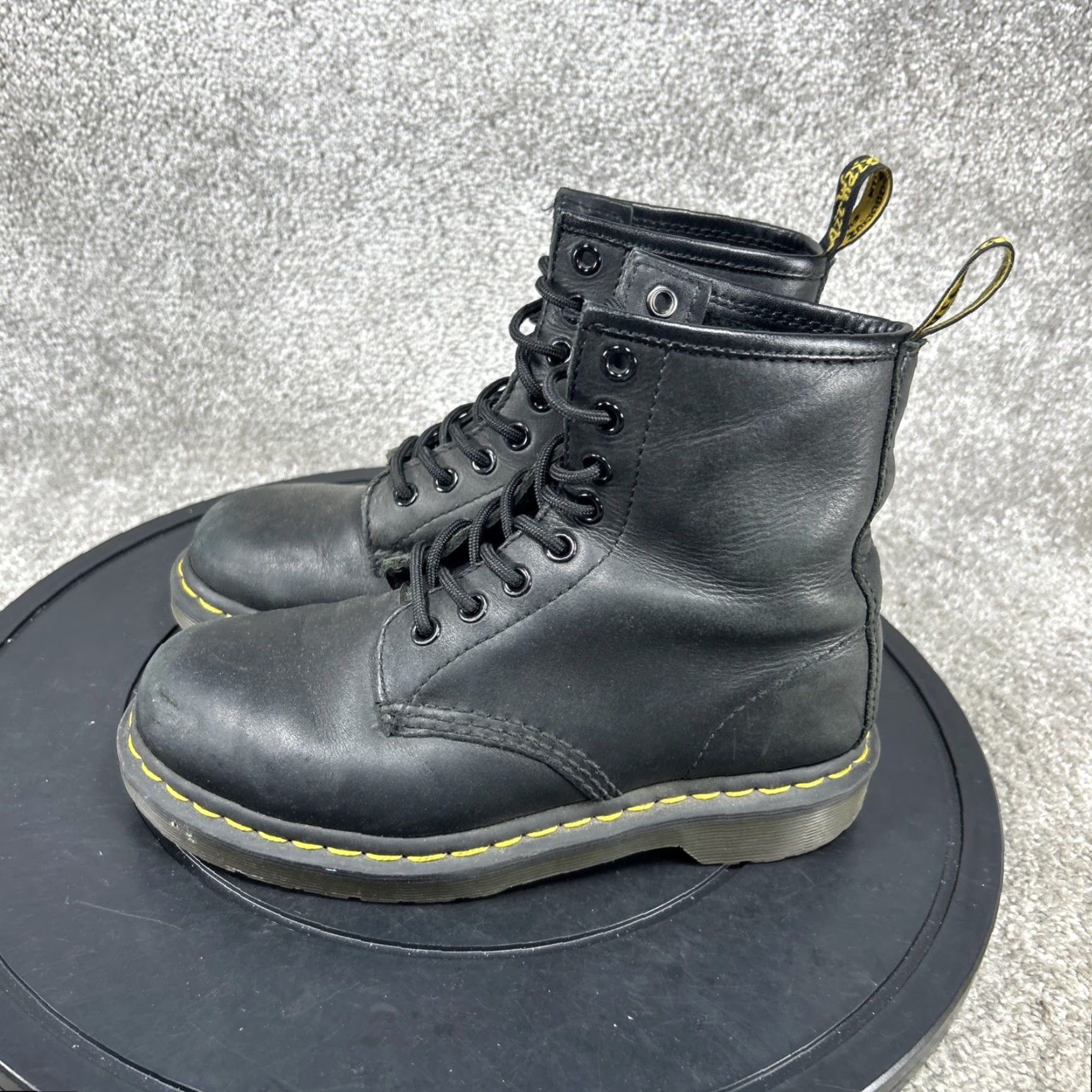 Dr. Martens VINTAGE Dr. Martens 1460 Boots Womens Size 5 US Leather Ankle Work Boot Black Comfort Size US 5 / IT 35 - 3 Thumbnail