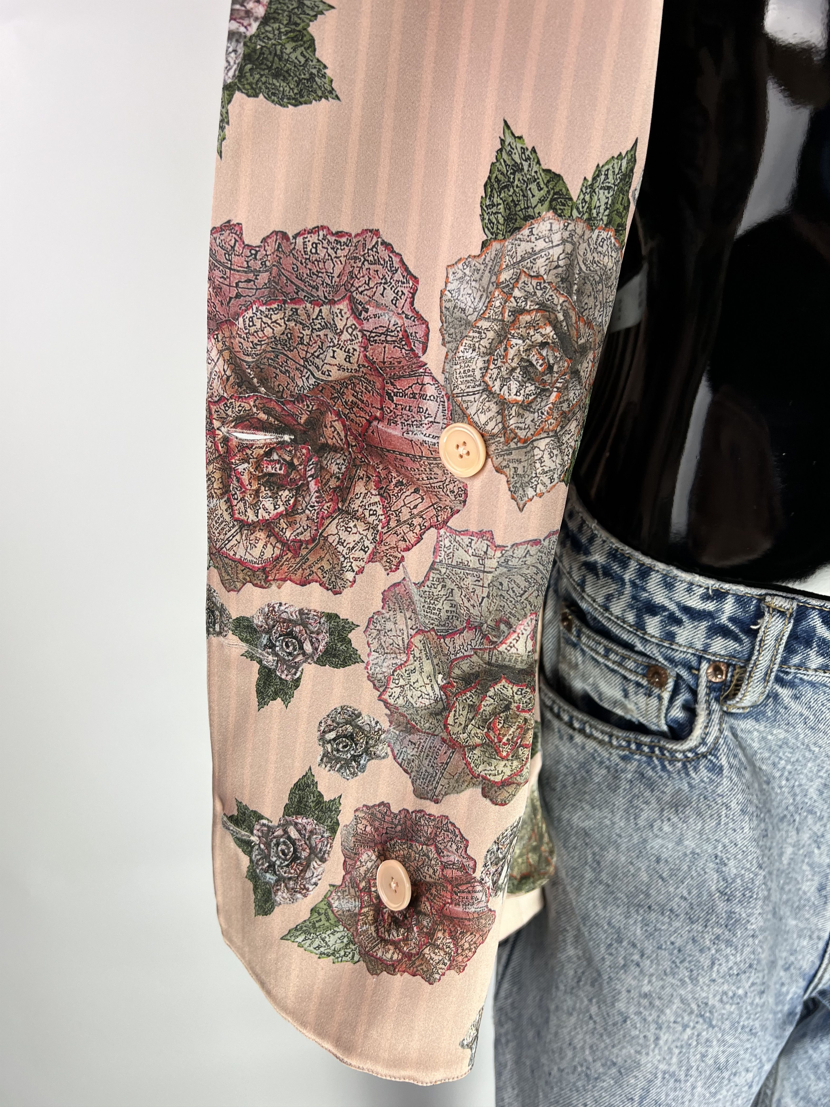 La Perla La Perla Floral Printed Double Breasted Silk Blazer Jacket Size M / US 6-8 / IT 42-44 - 6 Thumbnail