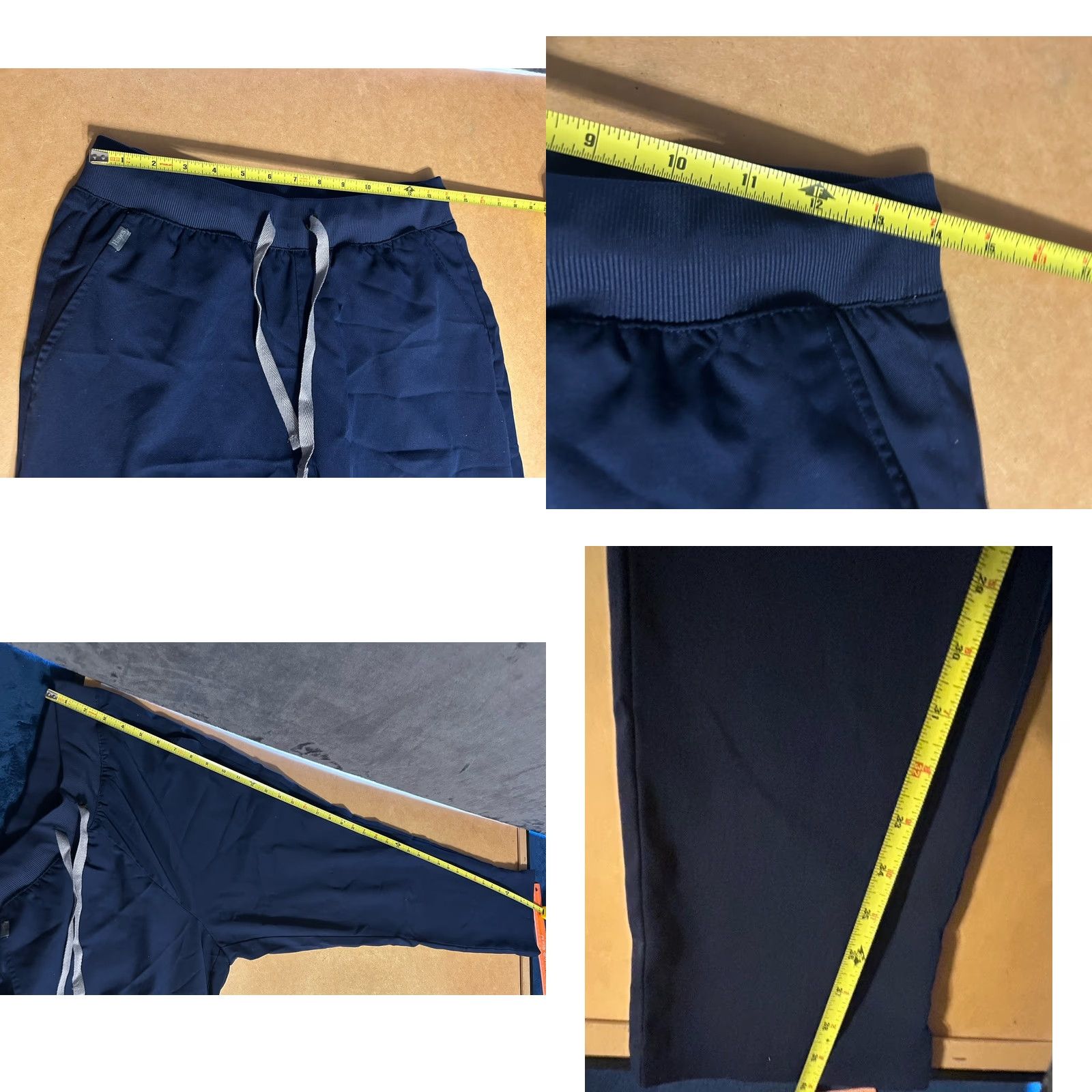Hanes Hanes Comfort Scrub Pants Women M Navy Blue Drawstrings Pockets Nursing Size 32" / US 10 / IT 46 - 8 Thumbnail