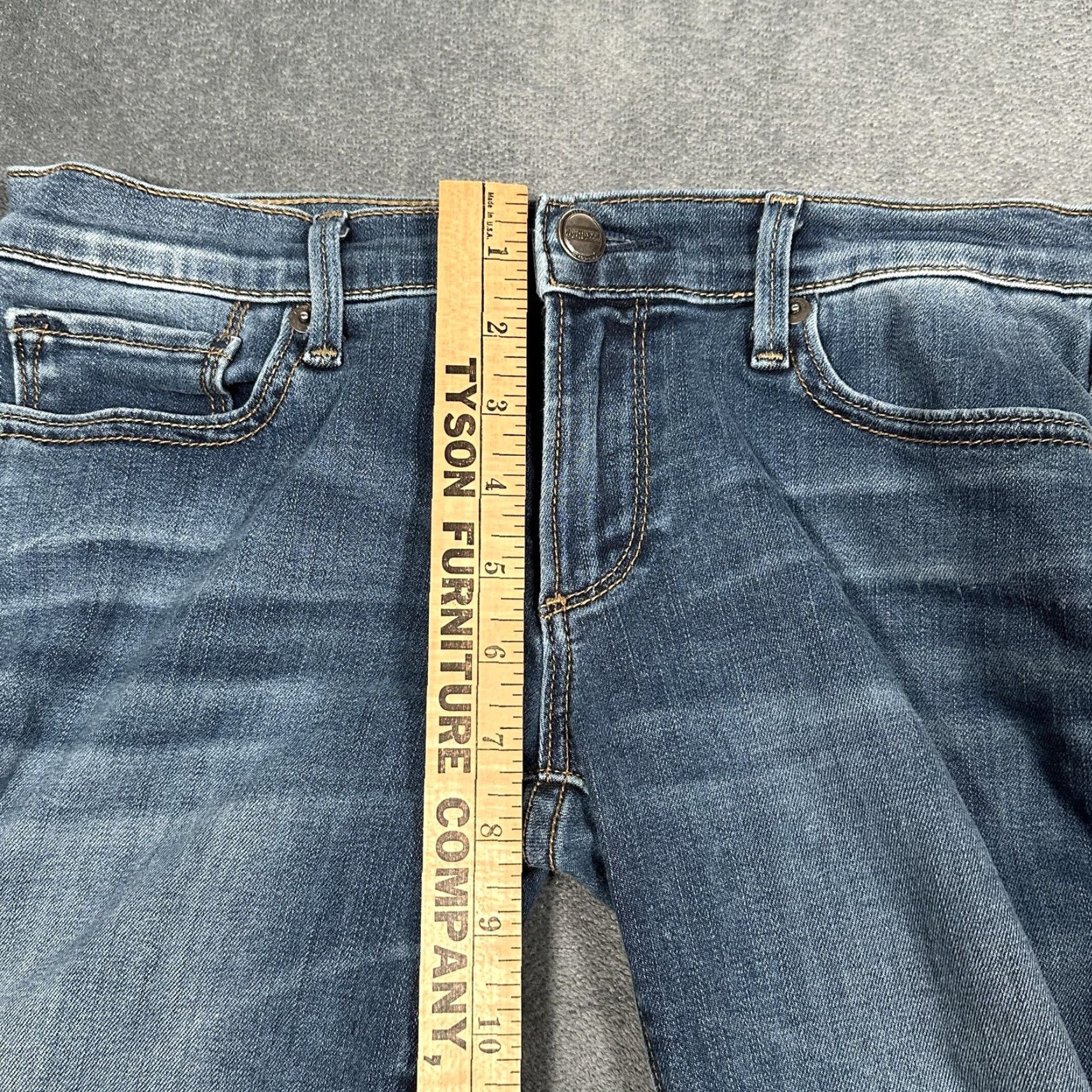 Vintage Driftwood Audrey Jeans Womens 27 Straight Leg Stretch Denim Mid Rise Classic Fit Blue Medium 27 Inseam 29 Pockets Stretch Regular 5 Pocket Size 27" / US 4 / IT 40 - 6 Thumbnail