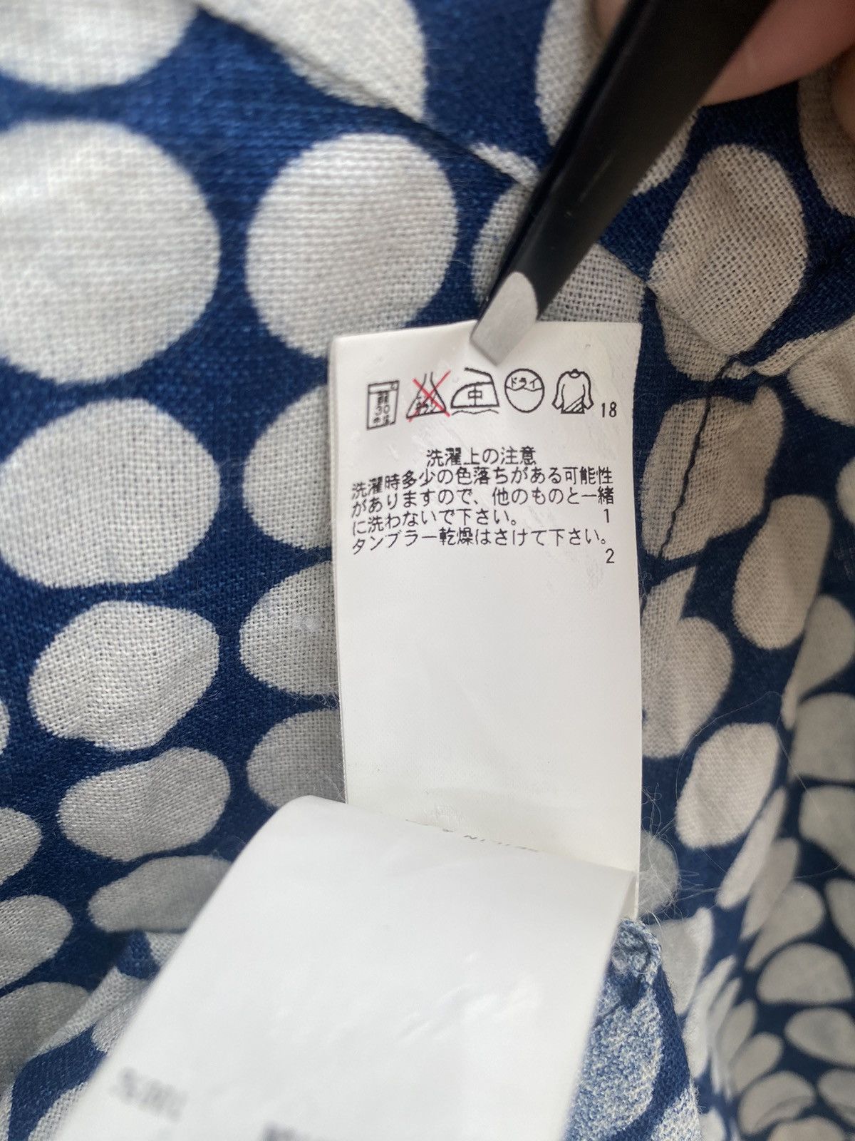 Tornado Mart 2000s Blue Blue Japan - Pure Indigo Dye Polkadot Shirt Size US M / EU 48-50 / 2 - 8 Thumbnail