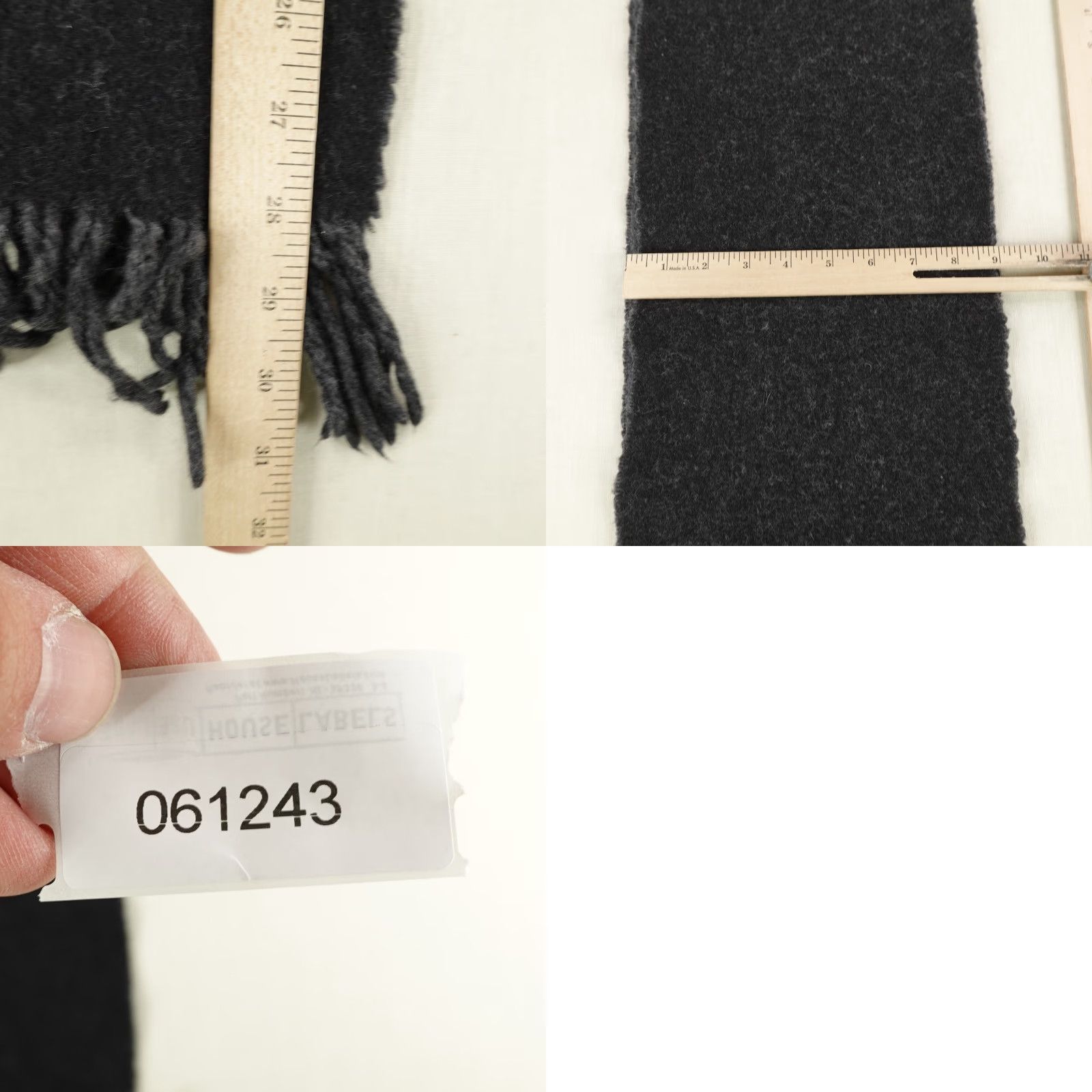 Polo Ralph Lauren VINTAGE Polo Ralph Lauren Scarf Mens One Size Gray Wool Blend Made in Italy Polo Player Fringe Winter Size US M / EU 48-50 / 2 - 8 Thumbnail