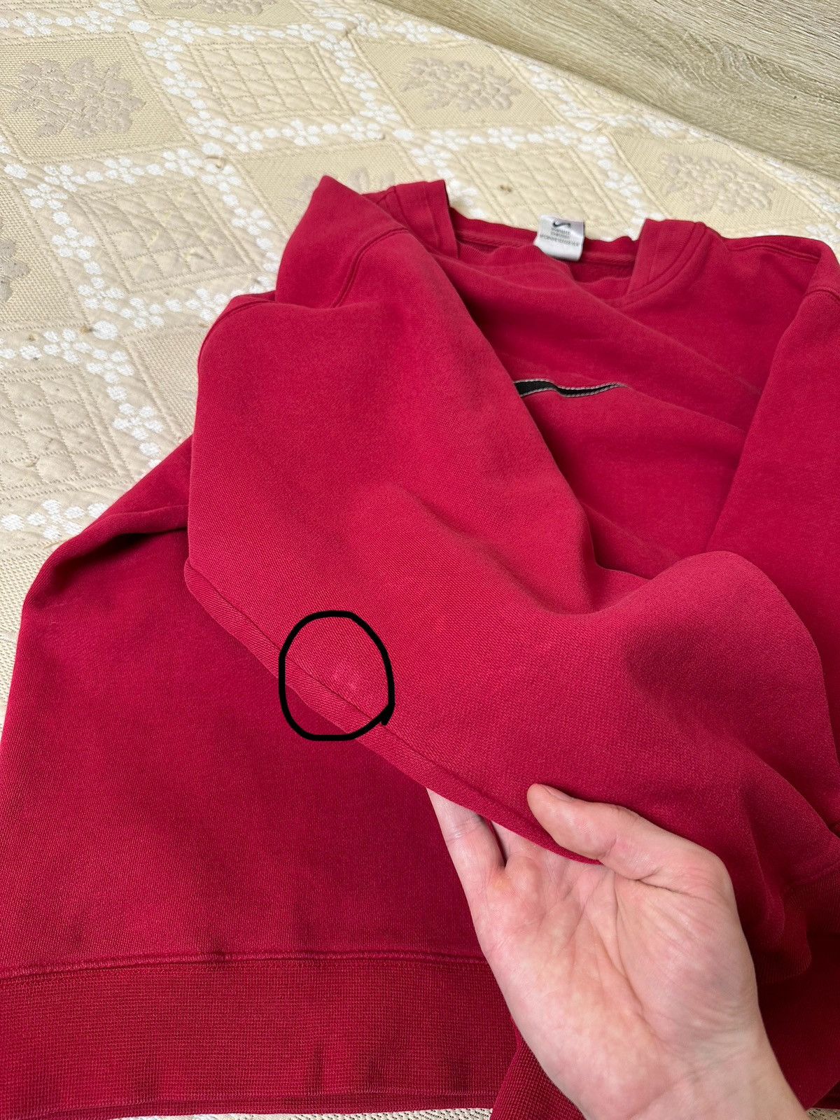 Nike 🔥 90s Big Logo Swoosh Nike Burgundy Sweatshirt Pullover 00s Size US S / EU 44-46 / 1 - 6 Thumbnail