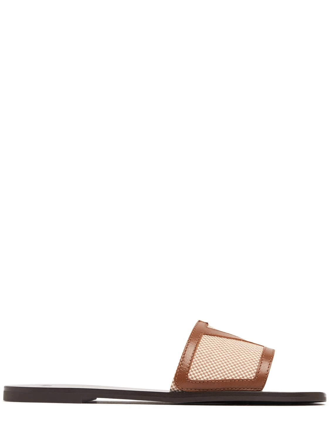 VALENTINO GARAVANI $750 Brown Slide Sandals New & Authentic