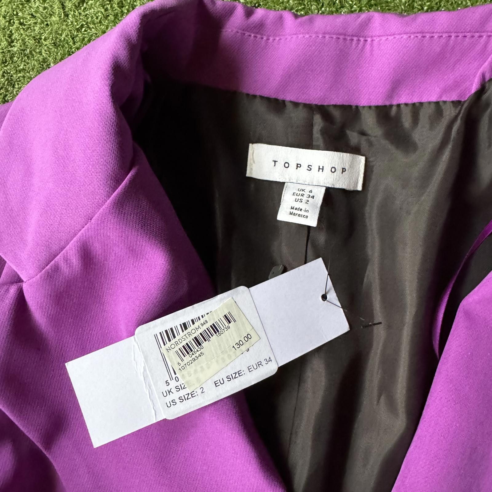 Topshop TOPSHOP Women's Purple Wrap Blazer Dress Size ONE SIZE - 2 Thumbnail