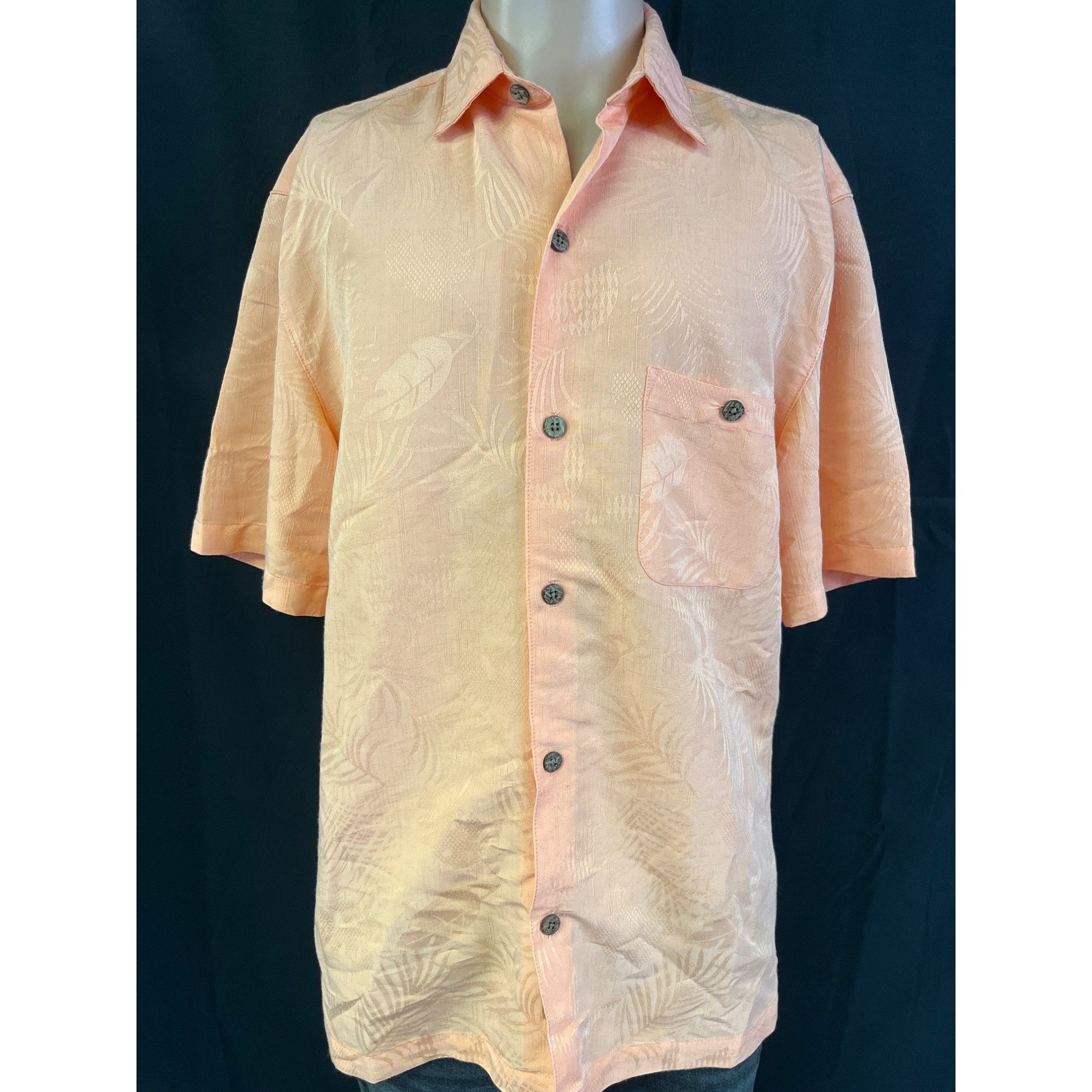 Other Joe Marlin Men's Orange Hawaiian Shirt/Button Up Sz M SKU 40 Size US M / EU 48-50 / 2 - 1 Thumbnail