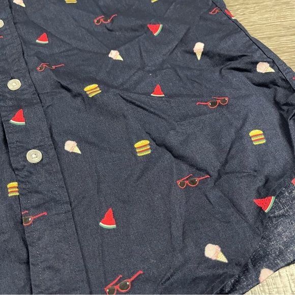 J.Crew J Crew Flex Summer Icon Watermelon Glasses Burger Button Up Size US S / EU 44-46 / 1 - 3 Thumbnail