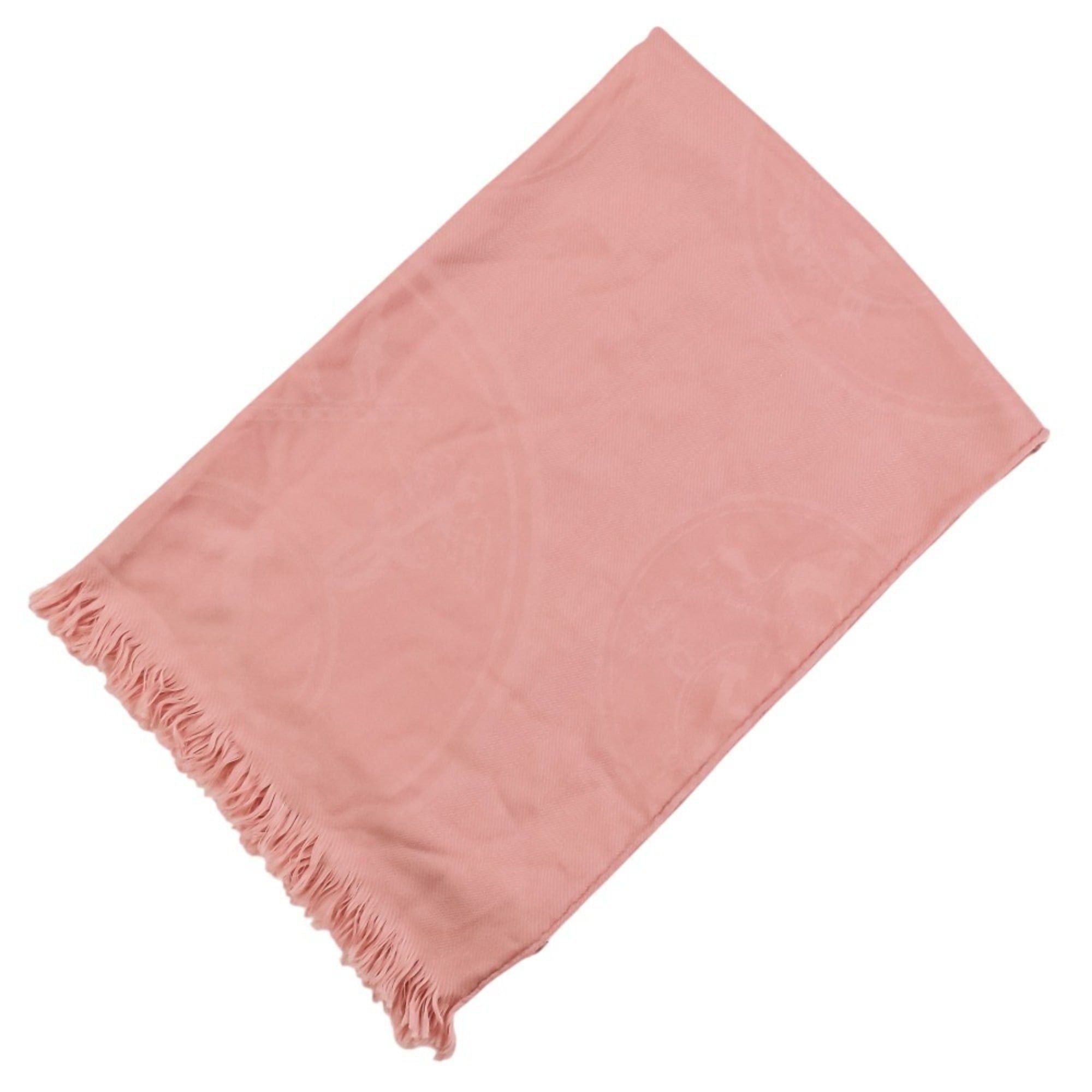 Hermes Hermes New Libris Rose Poudre Silk Blend Cashmere Large Stole Shawl 262494S Pink Women's Size ONE SIZE - 1 Thumbnail