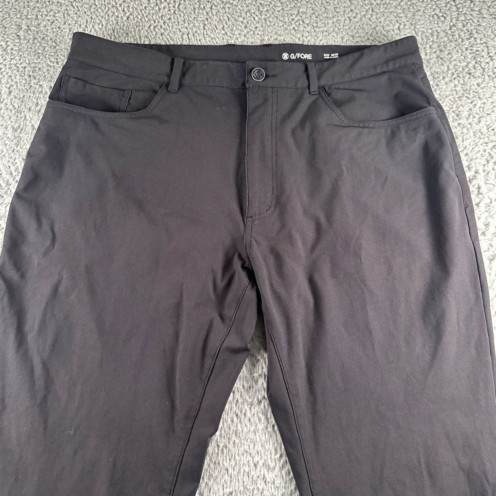 G/FORE G/FORE Pants Mens 36x30 Black Performance Stretch Golf Straight Leg Casual Men Regular Solid Front Flat Front Logo Accents Vintage No Size US 36 / EU 52 - 2 Thumbnail