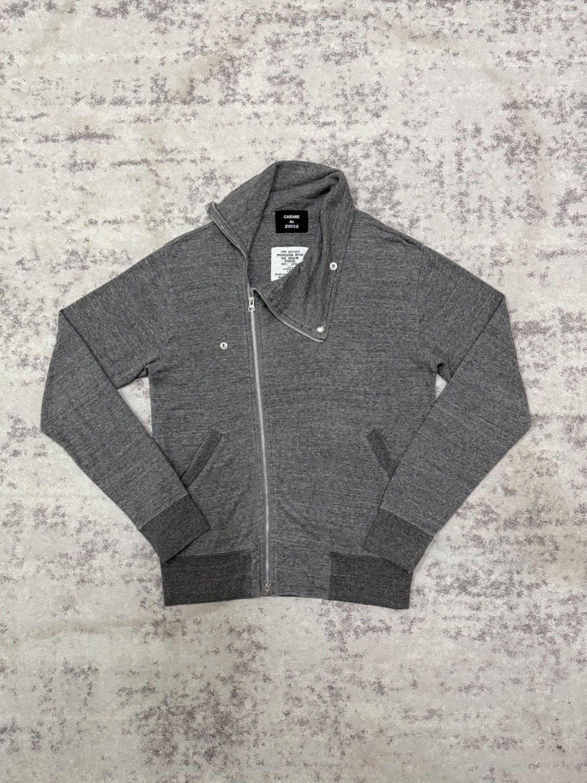 CABANE de ZUCCa Cabane de Zucca grey asymmetrical xipper jacket sweater Size US S / EU 44-46 / 1 - 3 Thumbnail
