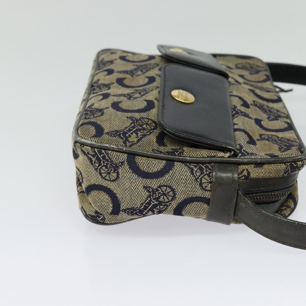 Celine CELINE C Sulky Shoulder Bag Canvas Navy Gold Size ONE SIZE - 5 Thumbnail