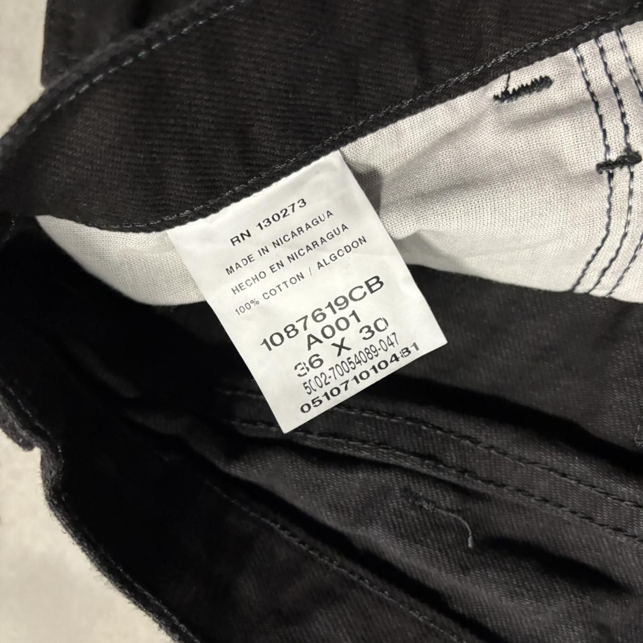 Japanese Brand × Vintage Crazy Vintage Y2K/2000s Solid Black Essential Denim Jeans! Size US 36 / EU 52 - 8 Thumbnail
