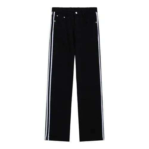 VIBE Street trend color block casual side stripe straight jeans Size US 32 / EU 48 - 1 Thumbnail
