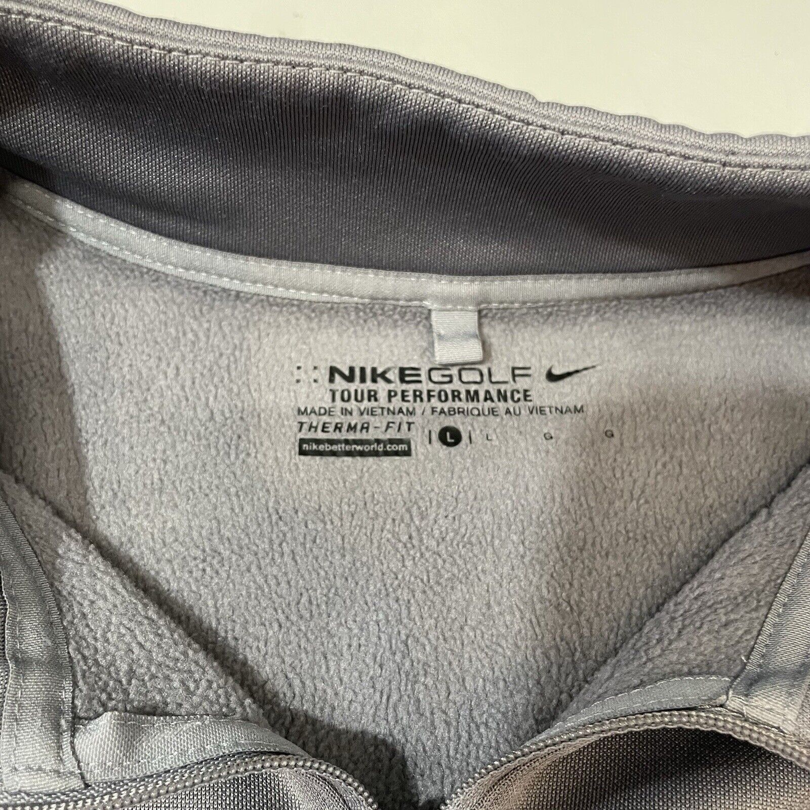 Nike Nike Golf Therma-Fit 1/4 Zip Pullover Men's Grey Sweatshirt Size US L / EU 52-54 / 3 - 3 Thumbnail