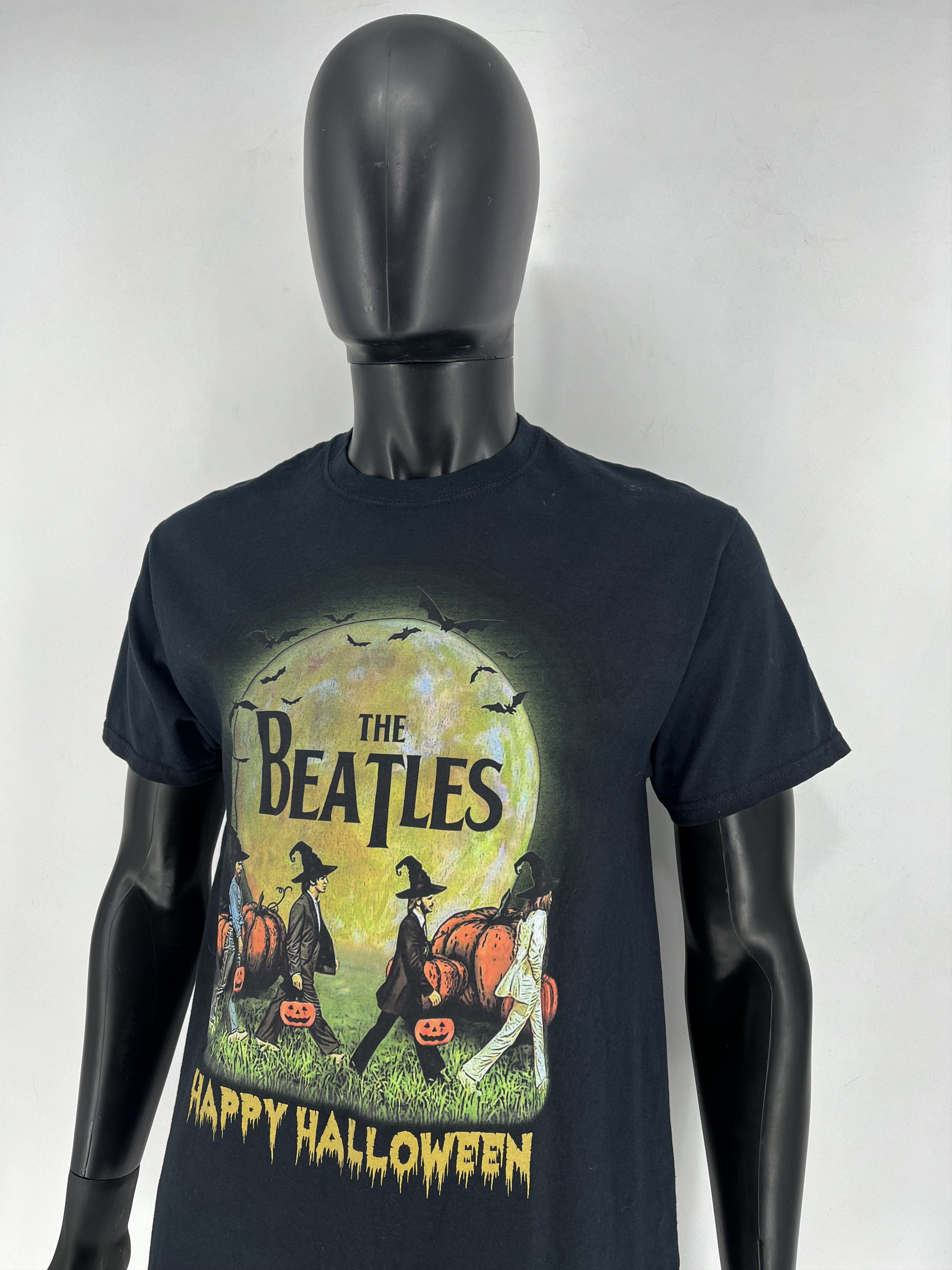 Band Tees × Vintage Vintage The Beatles Happy HalloweenThrashed Rock Streetwear Size US M / EU 48-50 / 2 - 8 Thumbnail